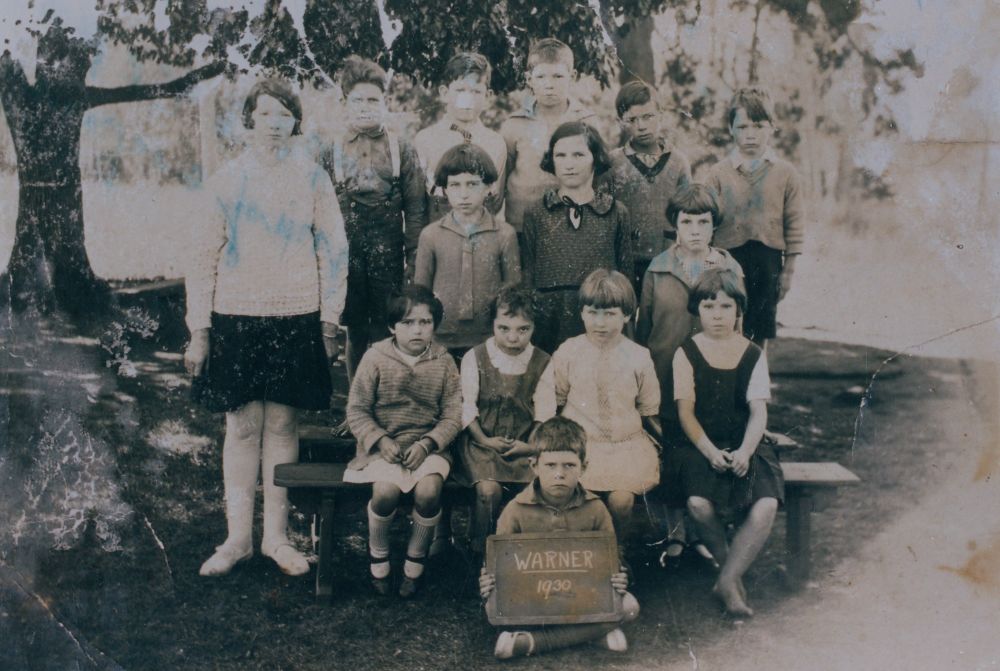 Students at Warner State School, South Pine Road Warner, 1930