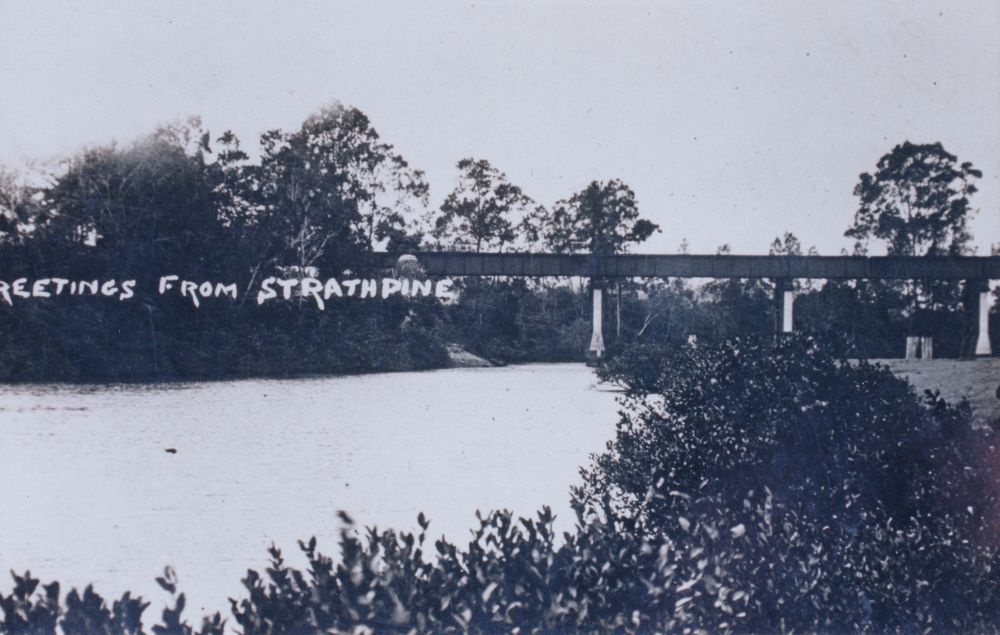 North Coast Railway Bridge over the South Pine River near Strathpine, early 1900s