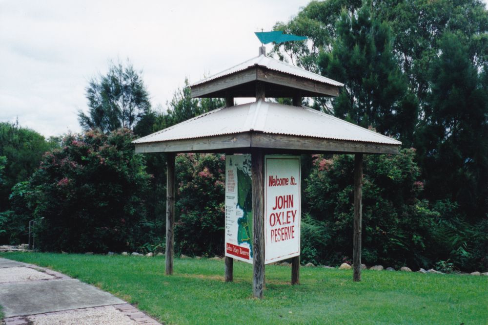 Signage at John Oxley Reserve, Murrumba Downs, 1999