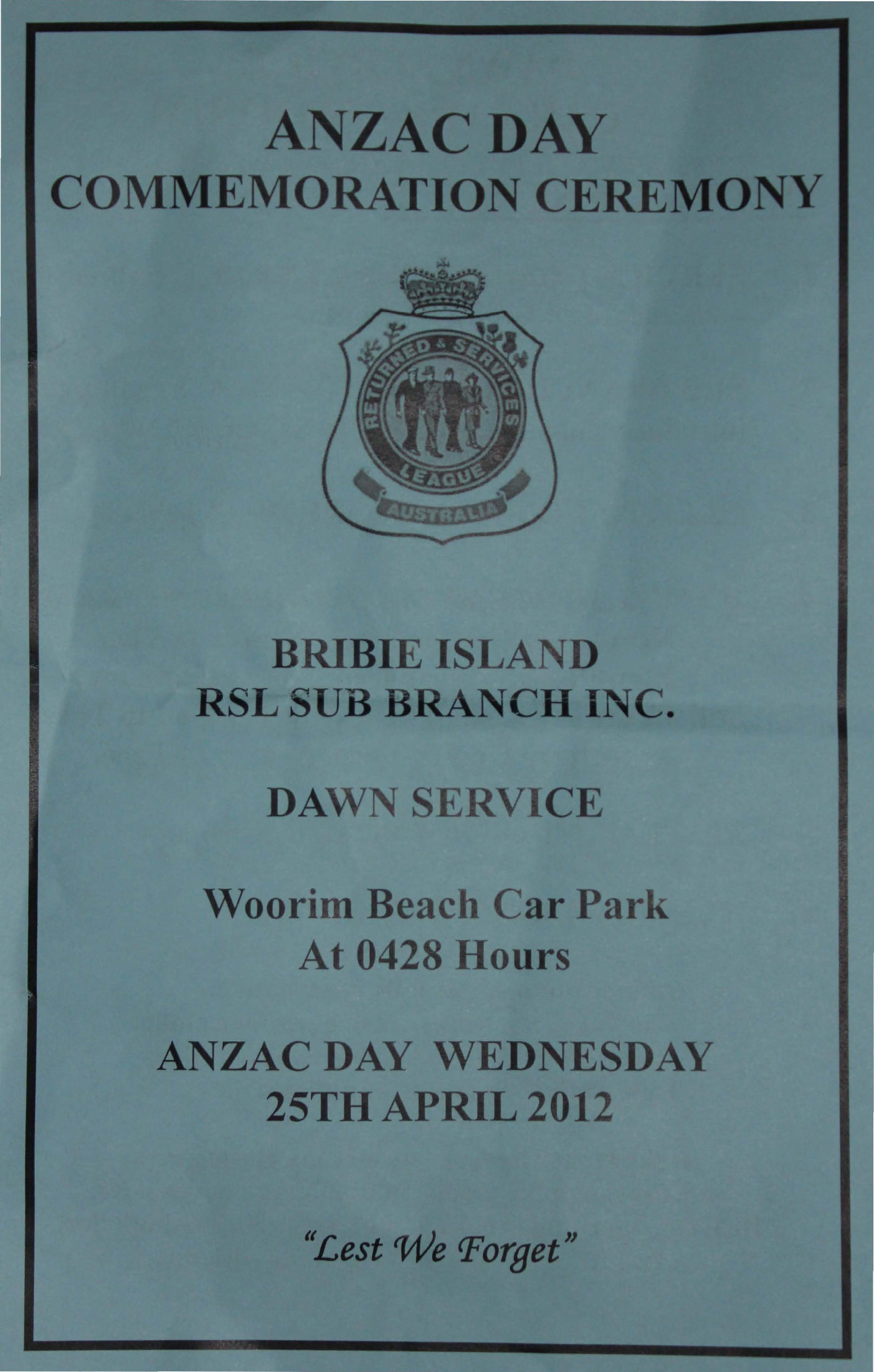 Dawn Service, Woorim Beach - 2012 