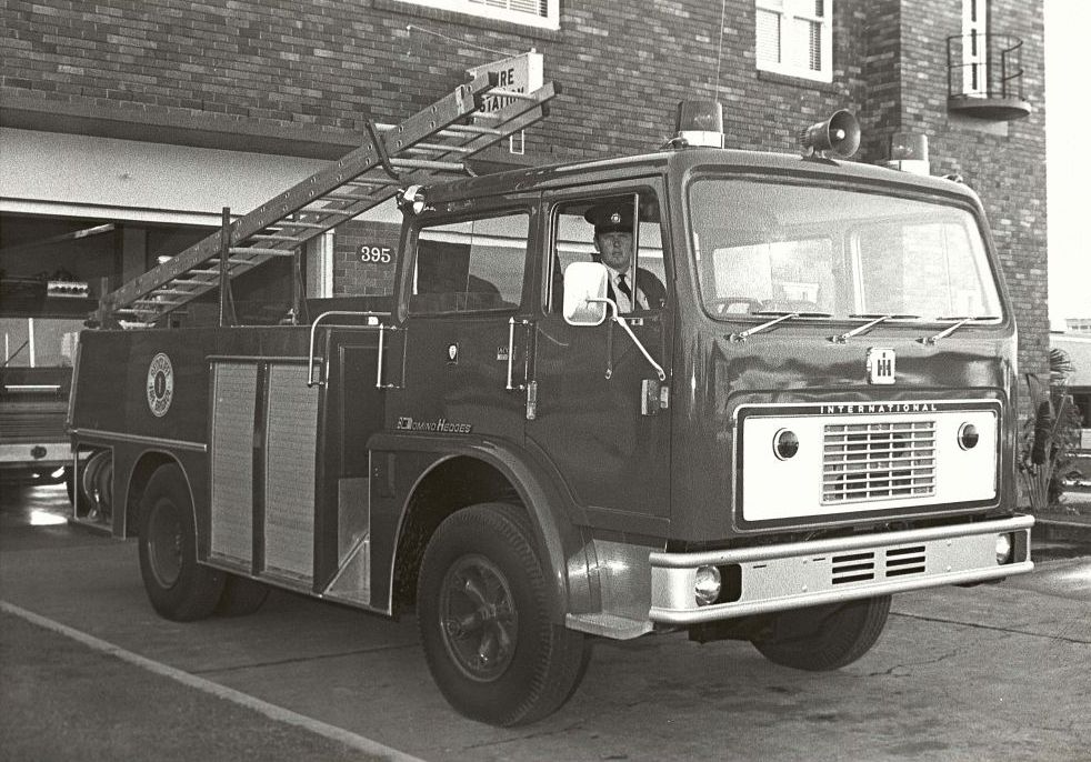Fireman in fire truck