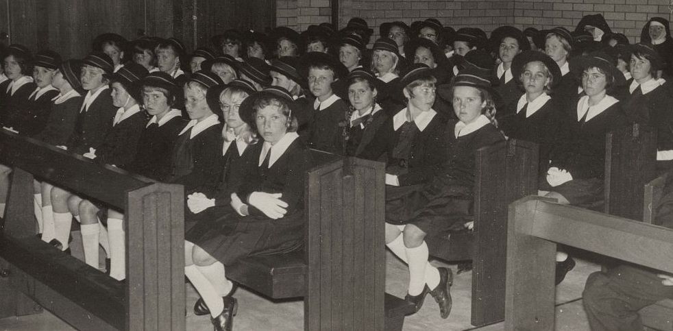 Schoolgirls in Church