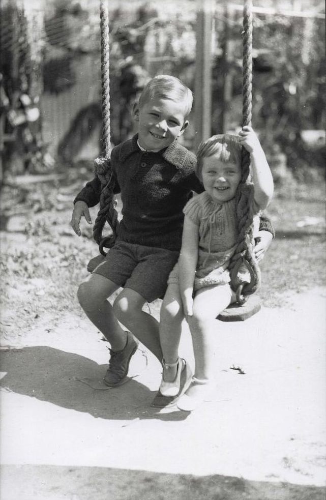 Children on swing