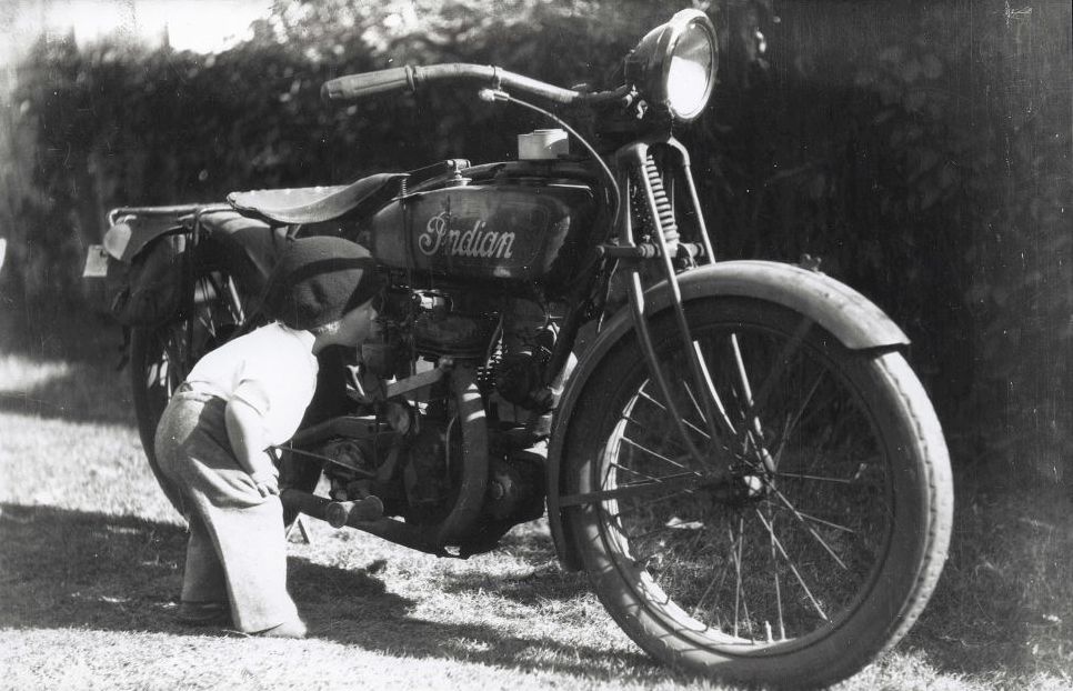 Child with motor bike