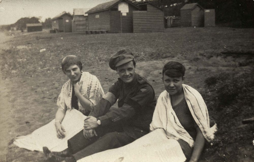 Rugged up at the beach