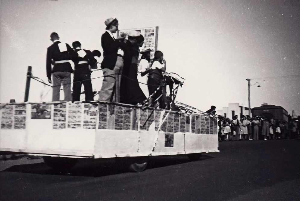 A decorated float