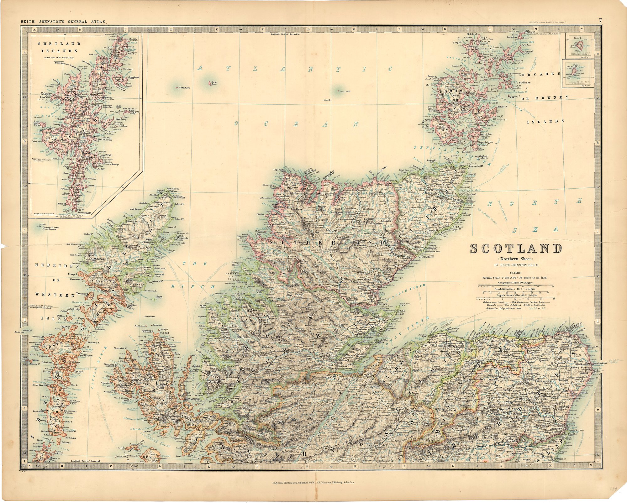 Scotland, Northern Sheet by Keith Johnston F.R.S.E