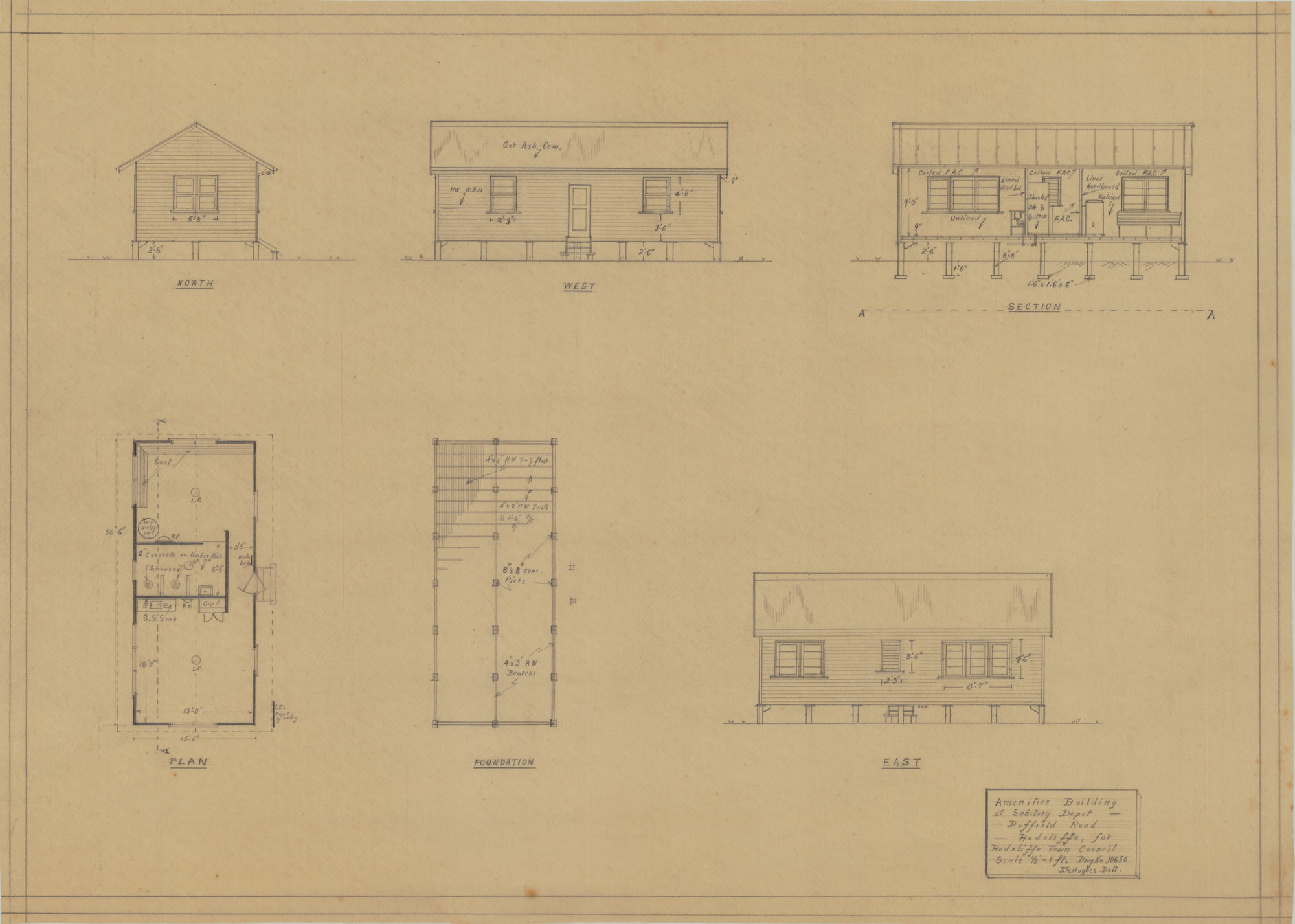 Building Plan for Amenities Building at the Sanitary Depot - Duffield Road Redcliffe - Original