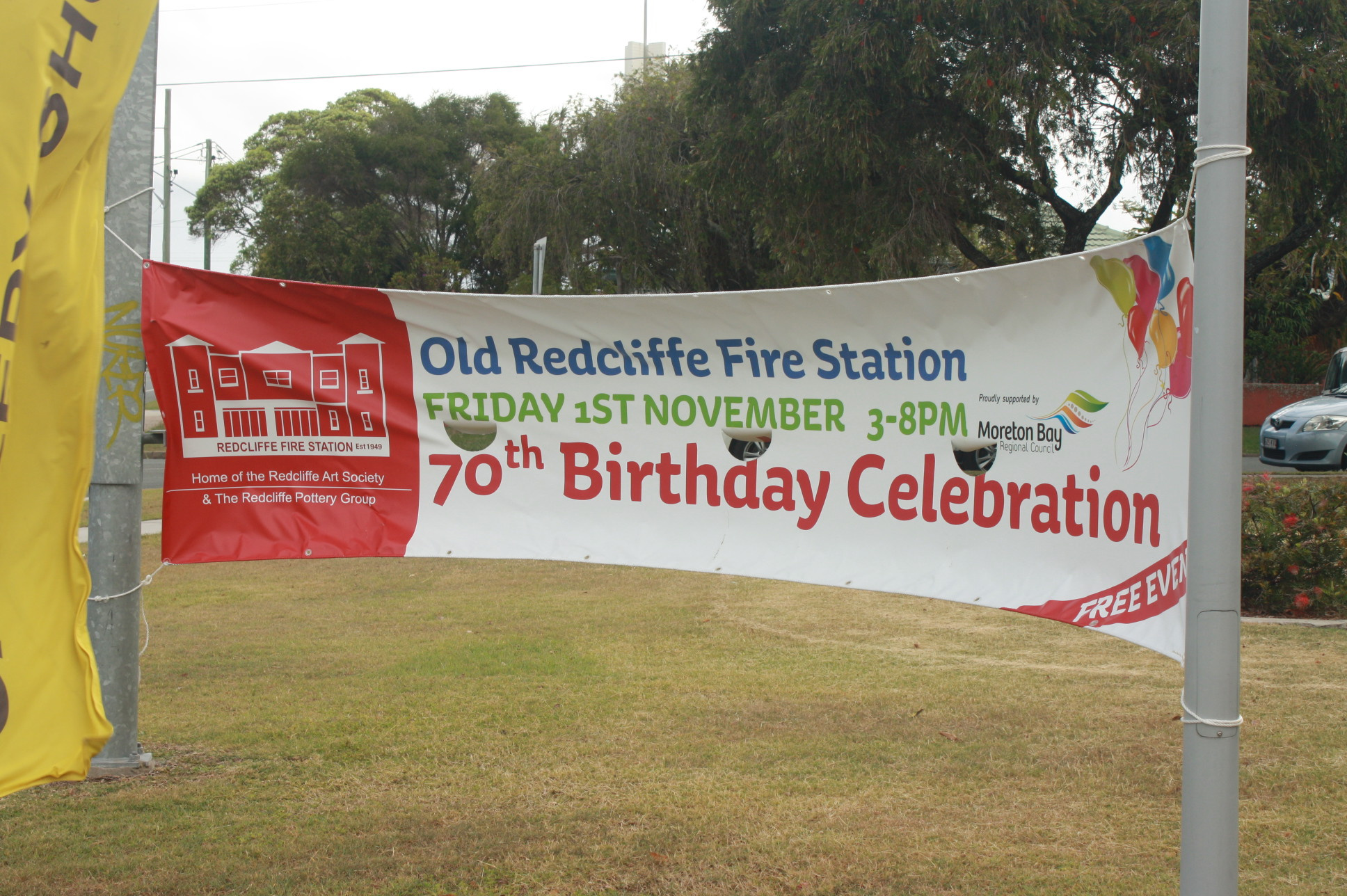 Redcliffe Fire Station's 70th birthday celebrations banner