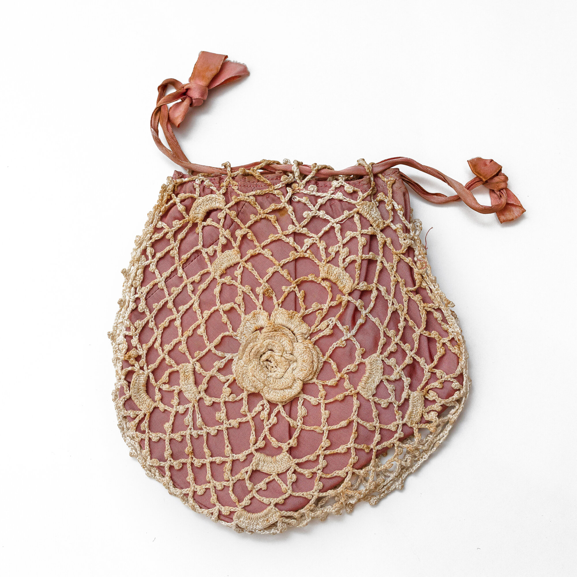Crochet reticule bag