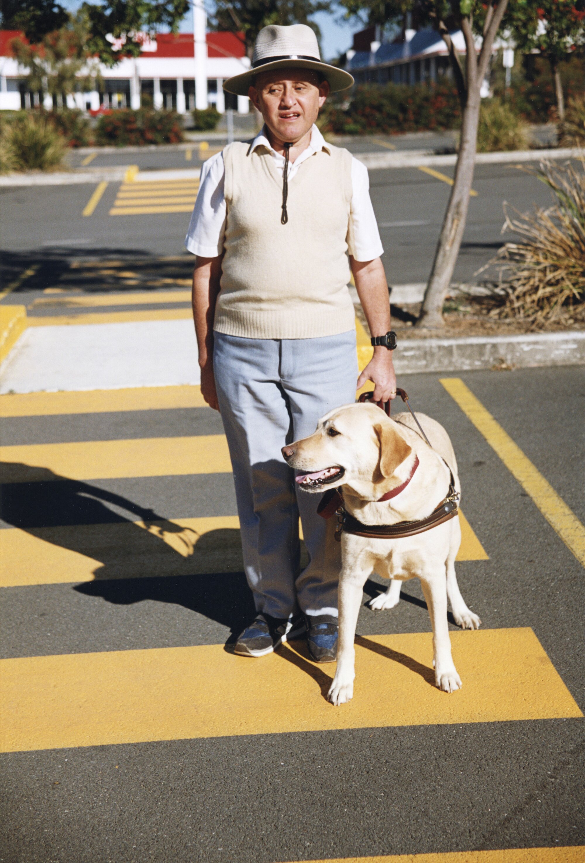 Howard Morris and Wyatt (dog)