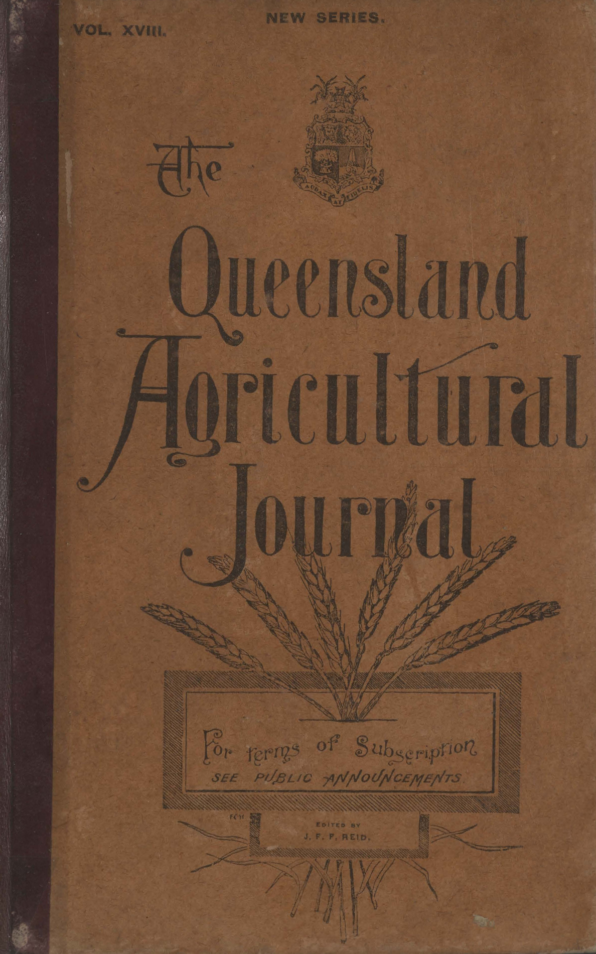 Queensland Agricultural Journal - July to December 1922