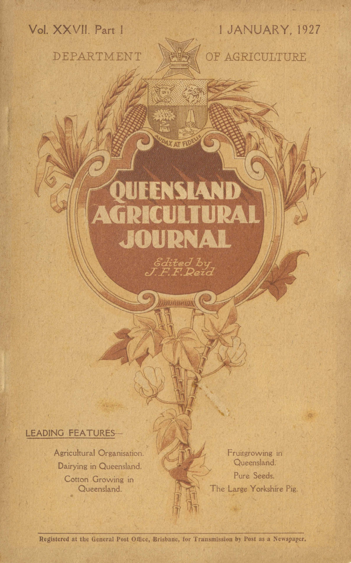 Queensland Agricultural Journal - January 1927