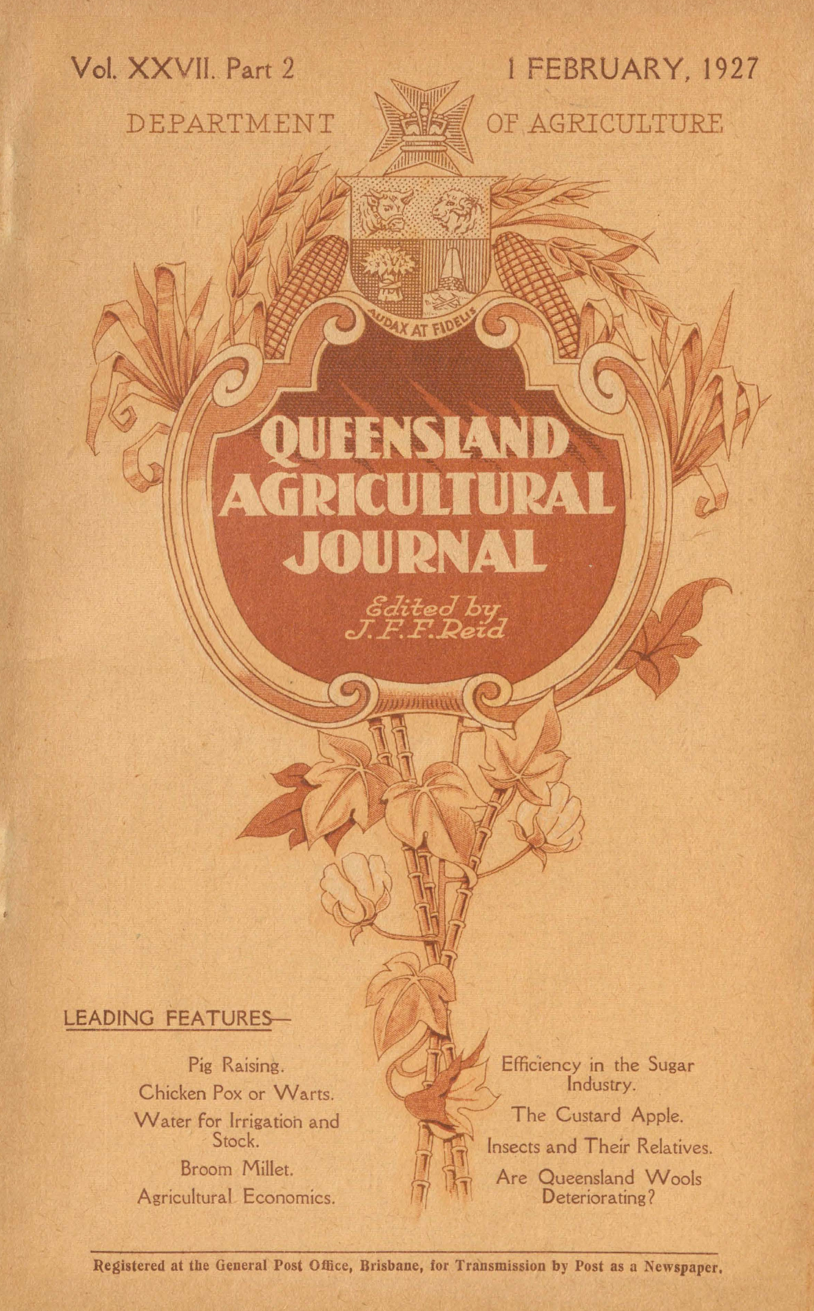 Queensland Agricultural Journal - February 1927