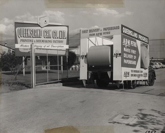 Rolls of Cartonboard loaded into a Promotion Truck