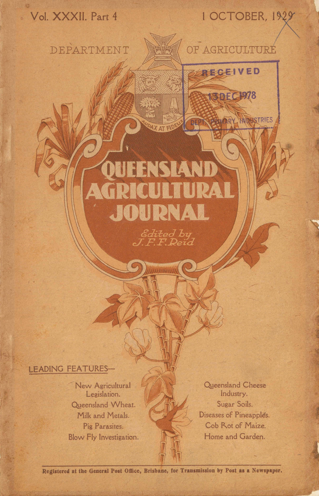Queensland Agricultural Journal - October 1929