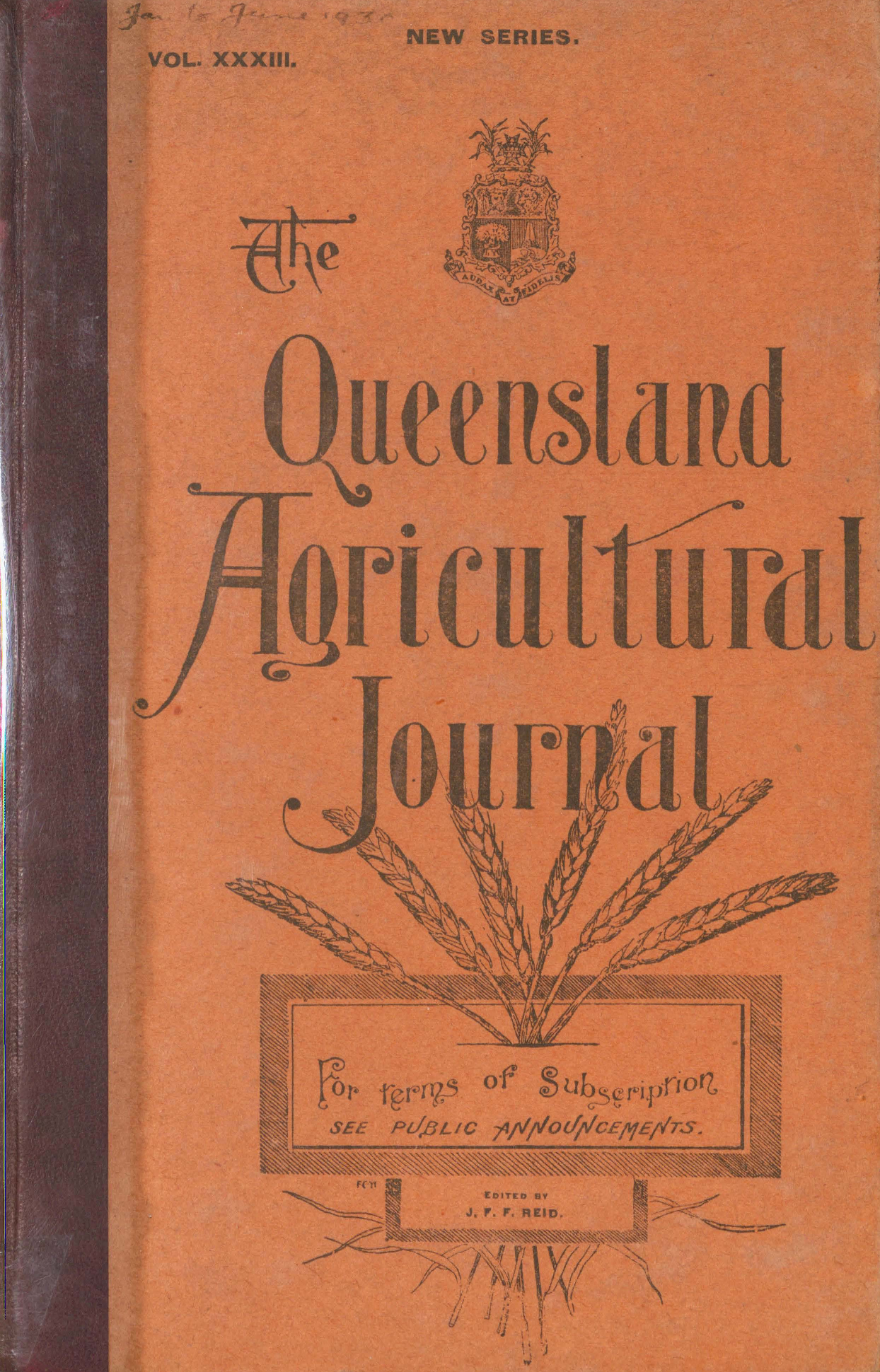 Queensland Agricultural Journal - January to June 1930