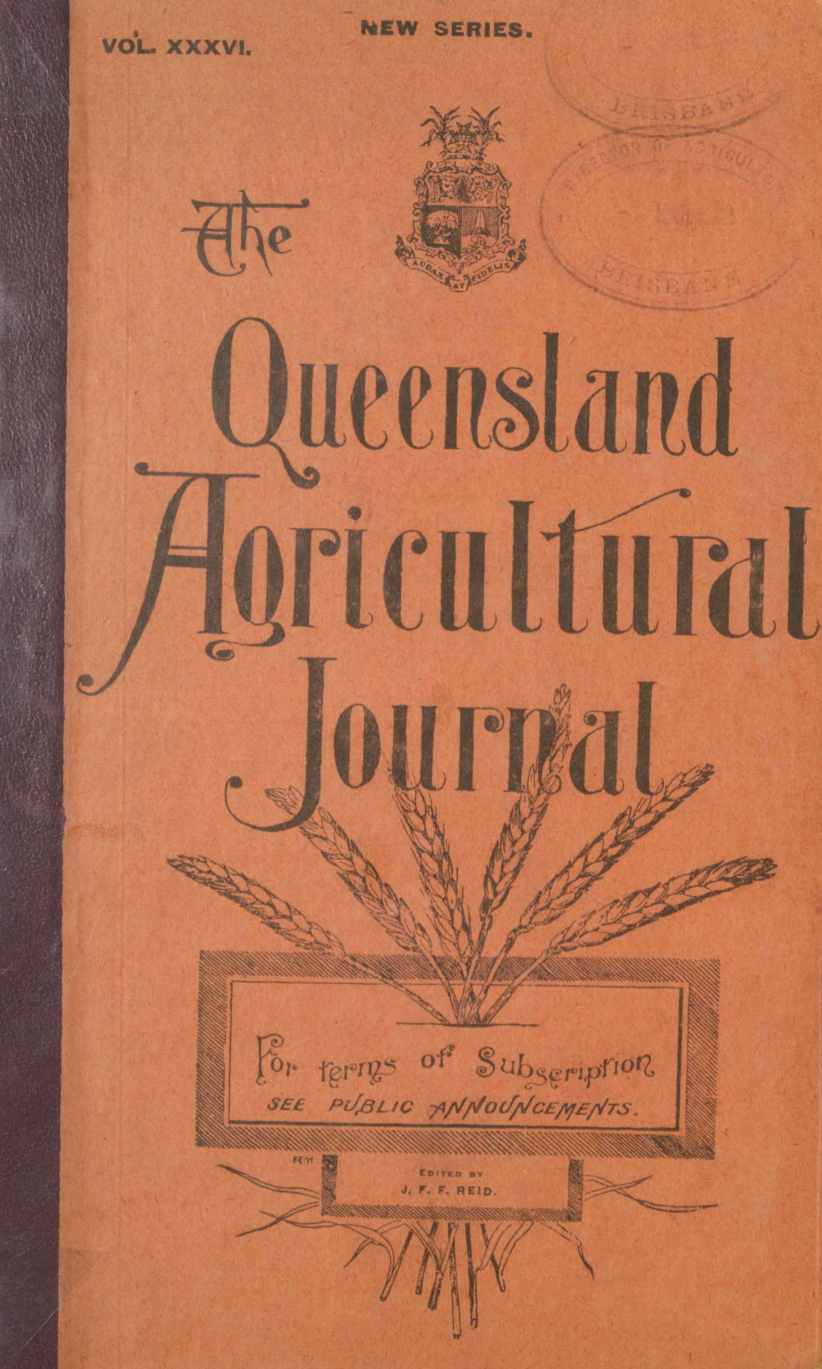 Queensland Agricultural Journal - July to December 1931
