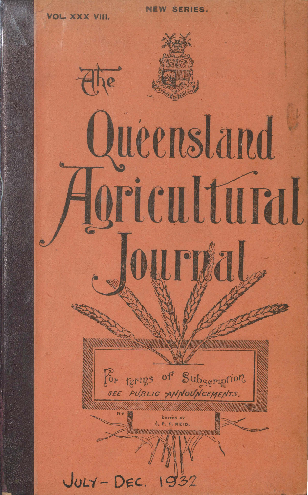 Queensland Agricultural Journal - July to December 1932
