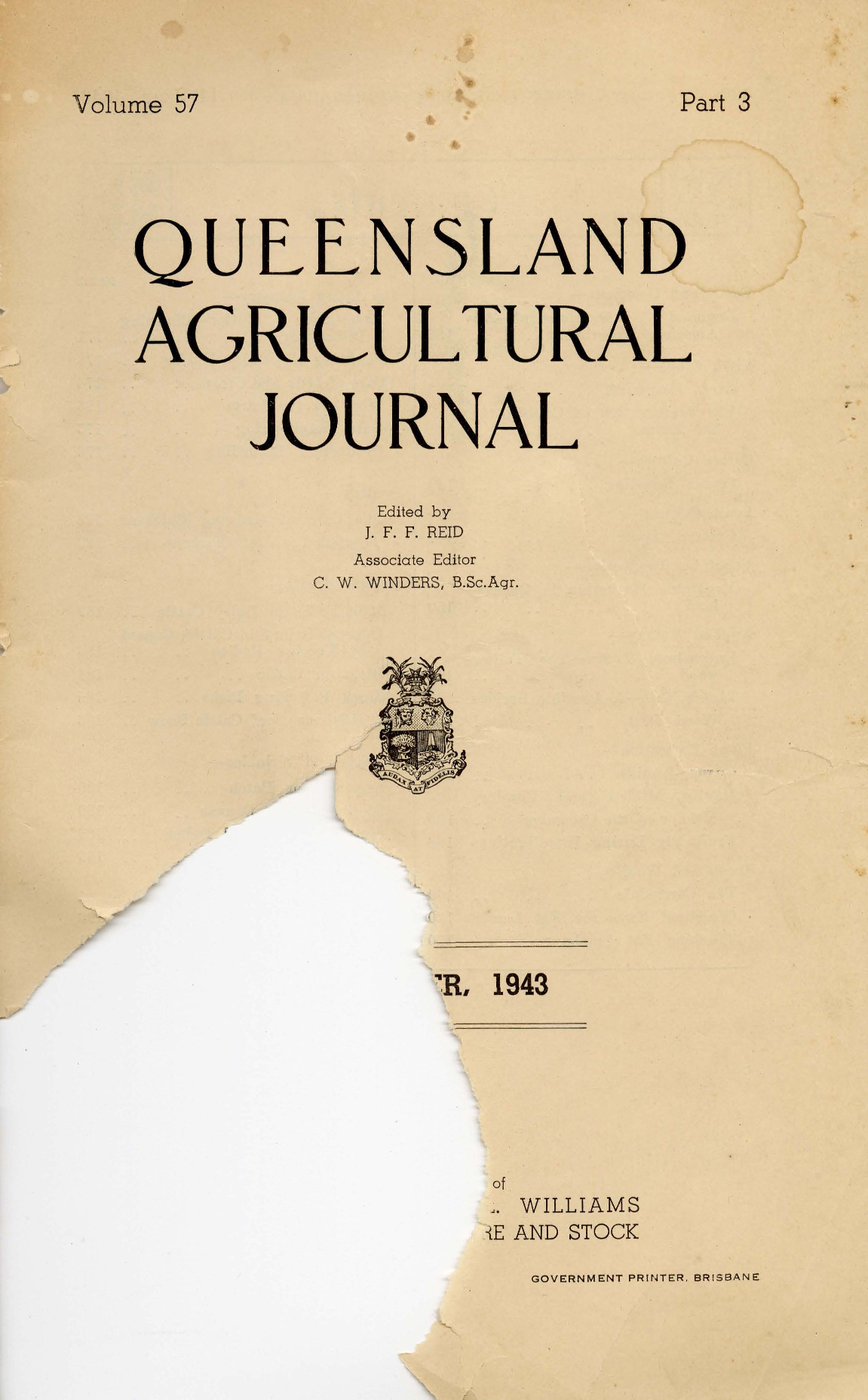 Queensland Agricultural Journal - September 1943
