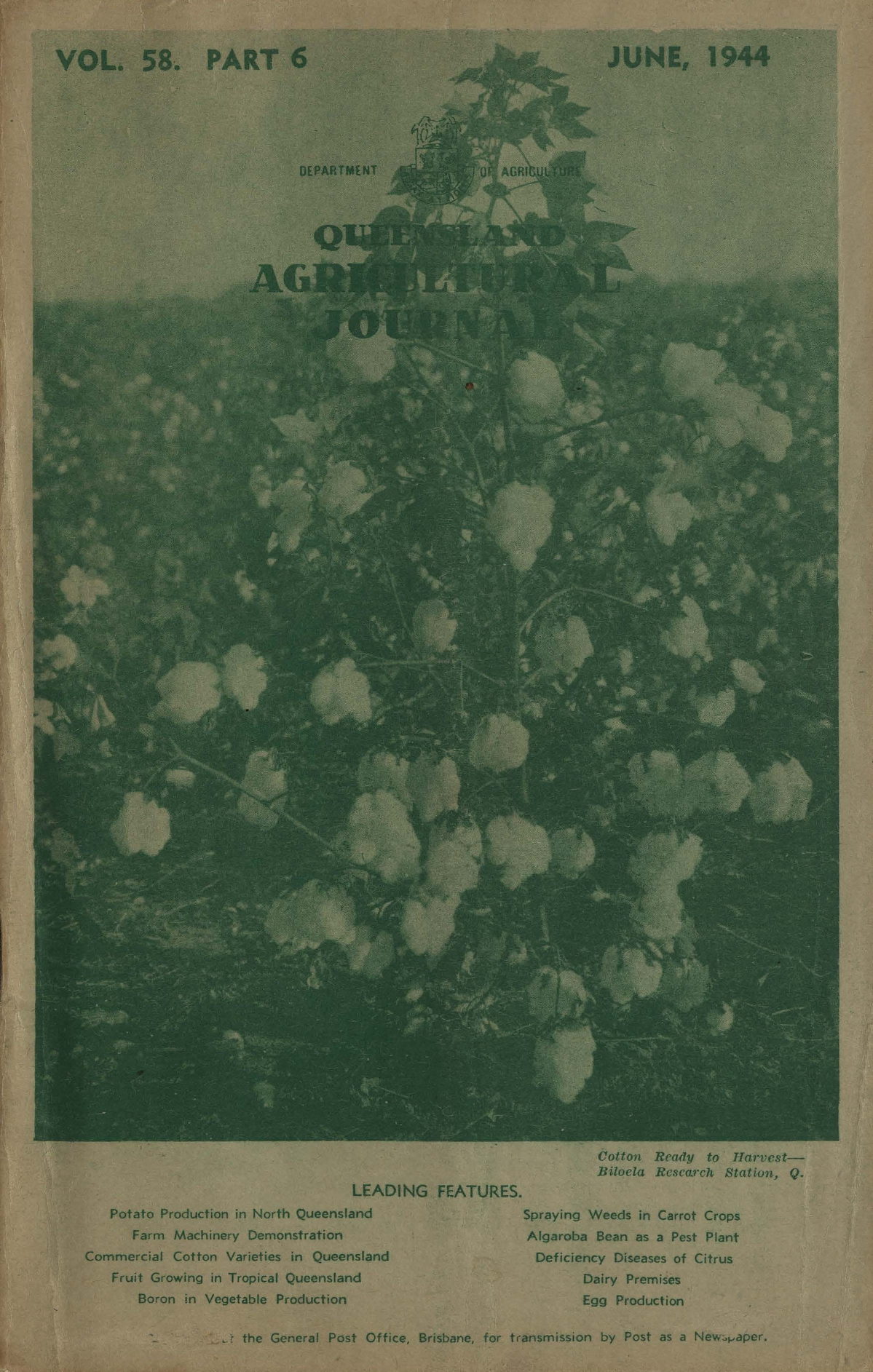 Queensland Agricultural Journal - June 1944