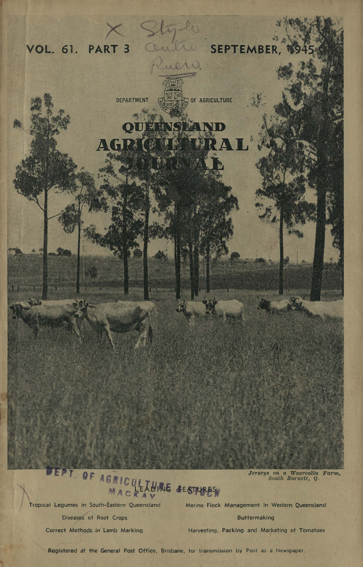 Queensland Agricultural Journal - September 1945