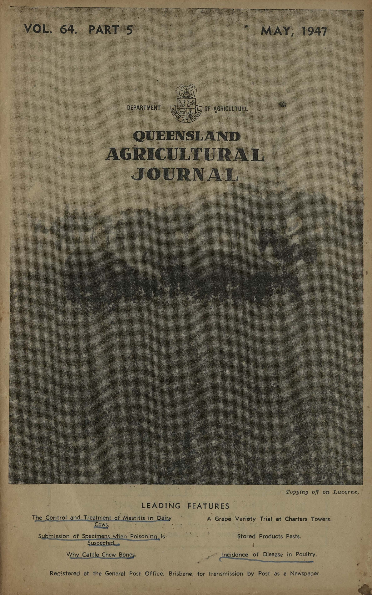 Queensland Agricultural Journal - May 1947