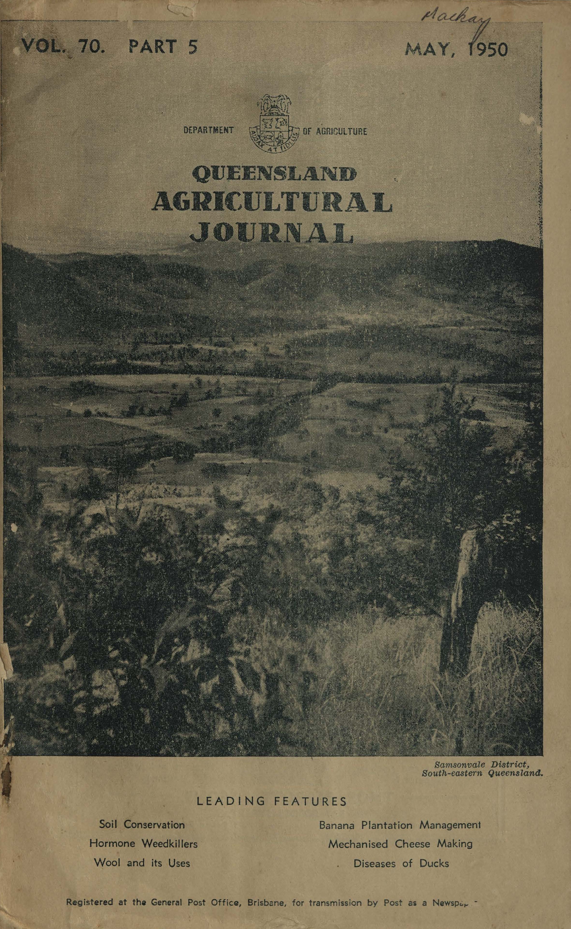 Queensland Agricultural Journal - May 1950