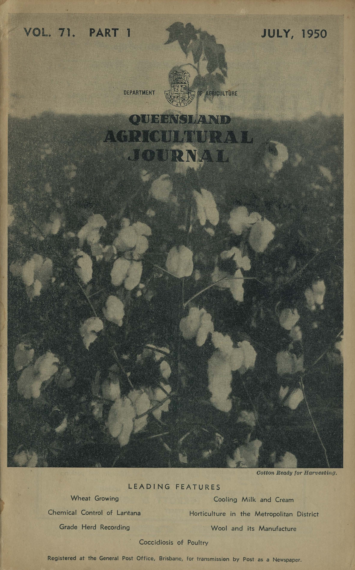 Queensland Agricultural Journal - July 1950