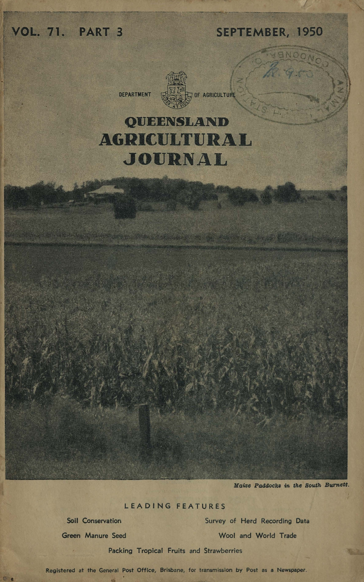 Queensland Agricultural Journal - September 1950