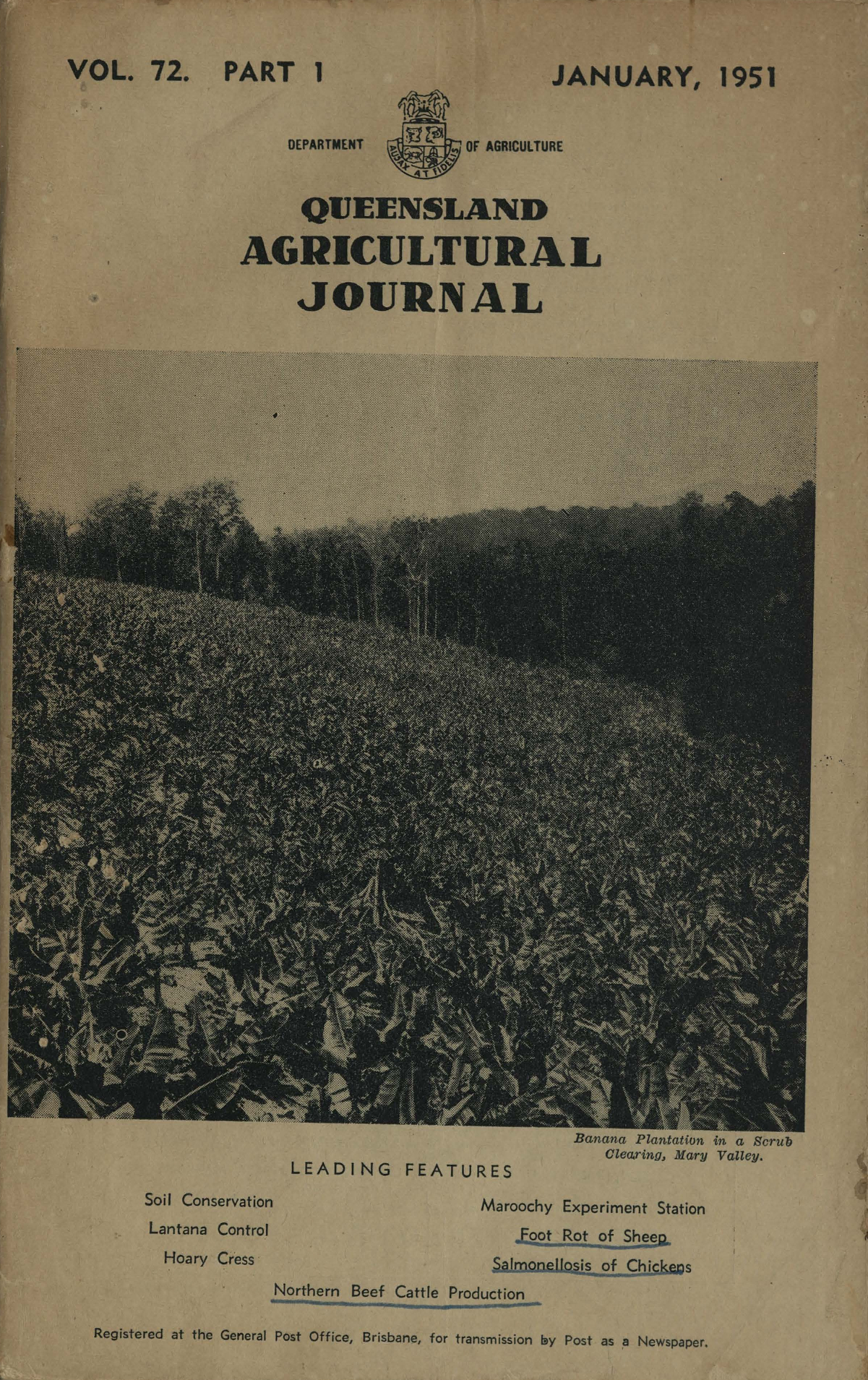 Queensland Agricultural Journal - January 1951
