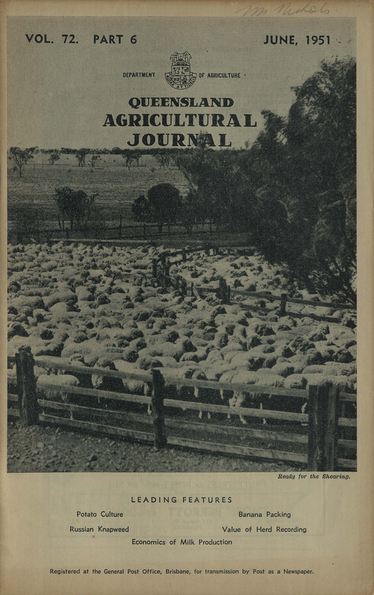 Queensland Agricultural Journal - June 1951