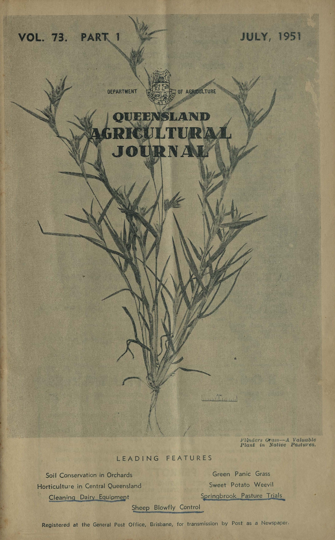 Queensland Agricultural Journal - July 1951