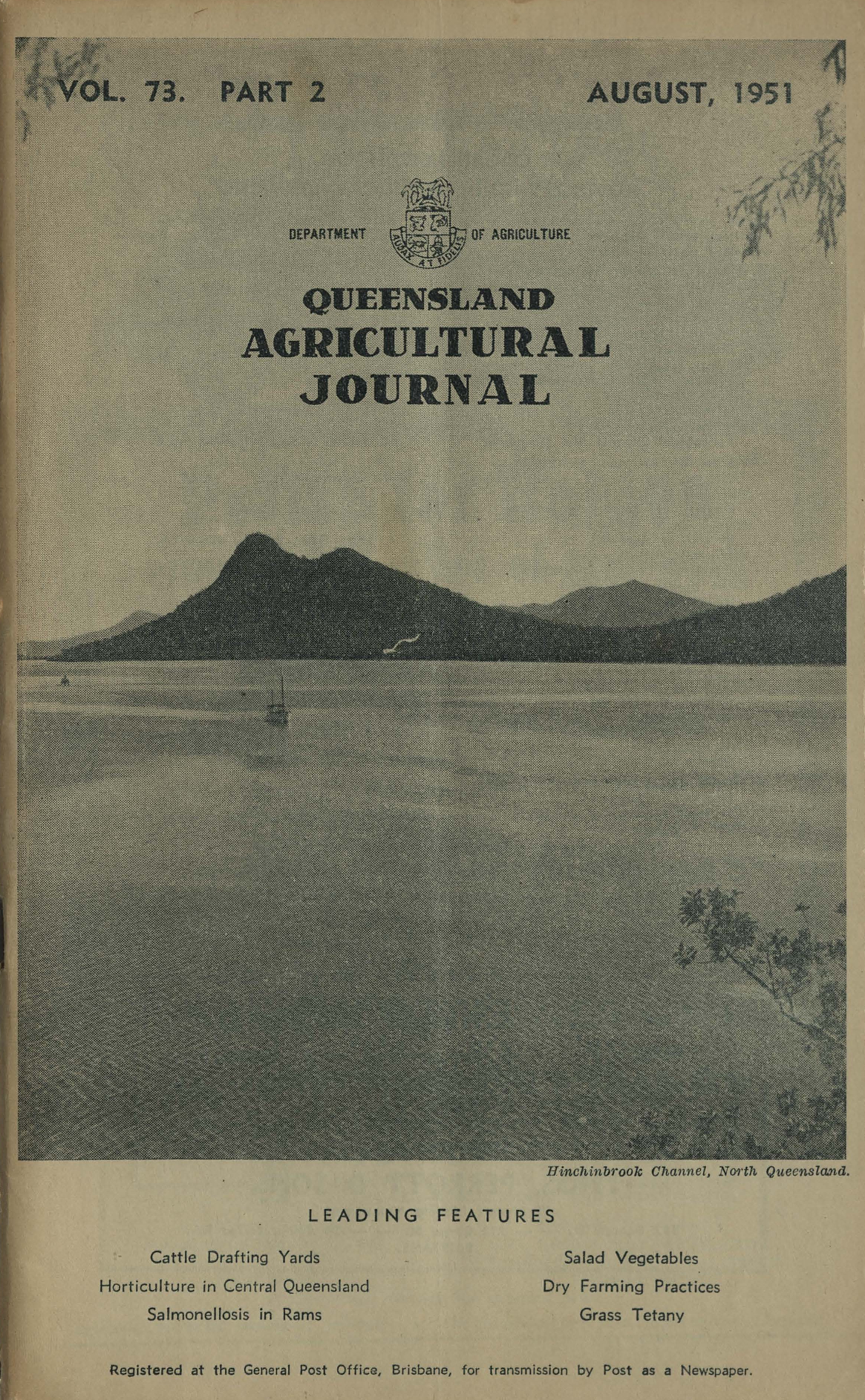 Queensland Agricultural Journal - August 1951