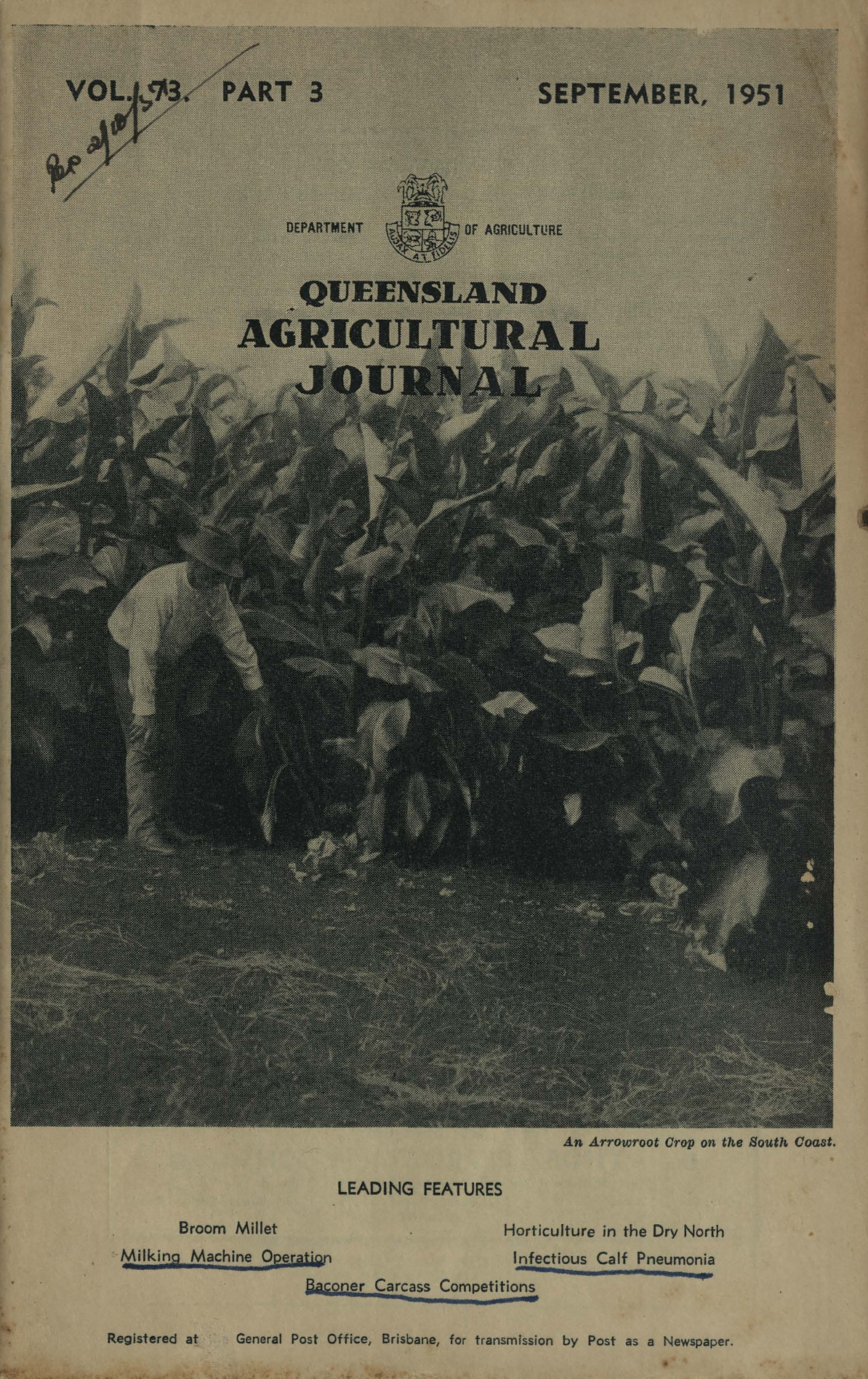 Queensland Agricultural Journal - September 1951