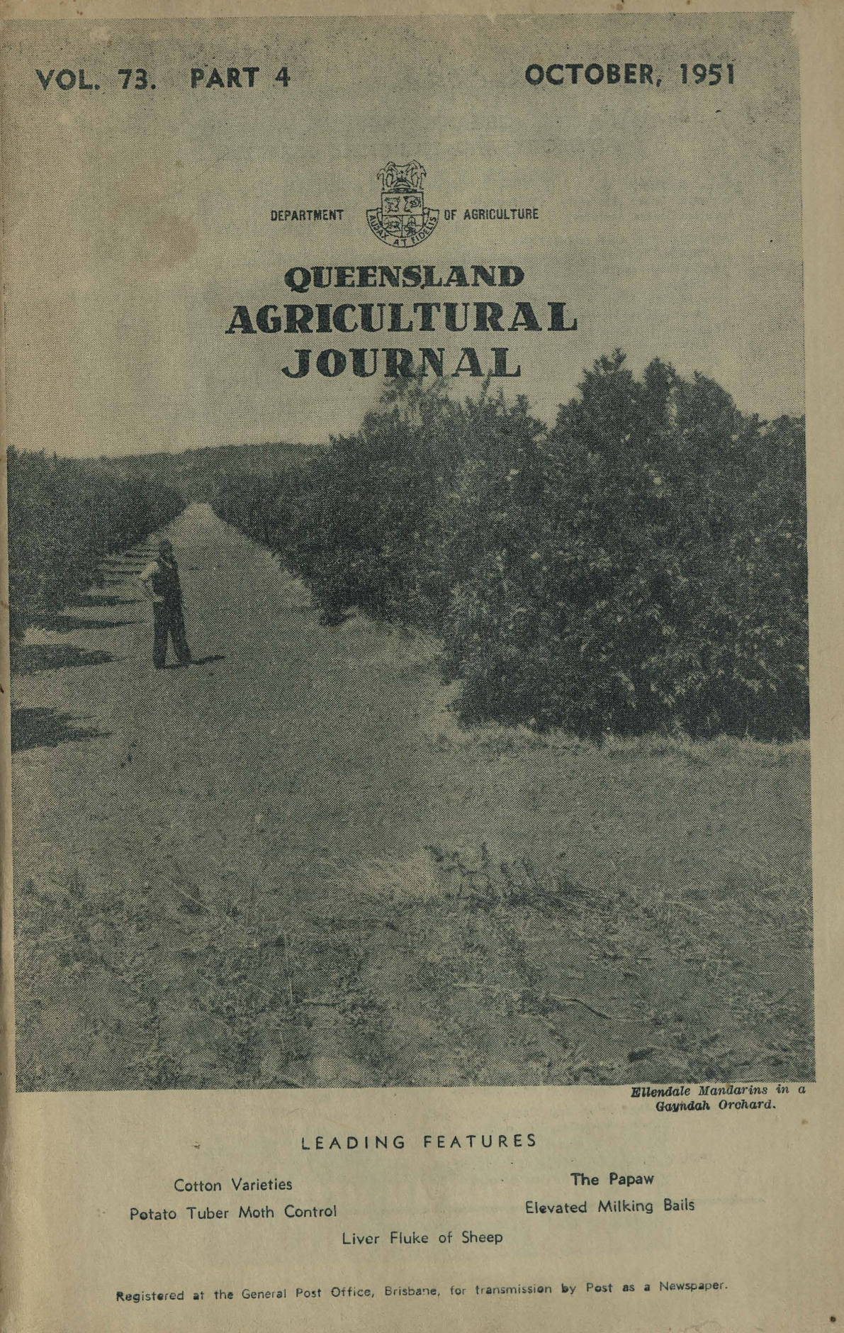 Queensland Agricultural Journal - October 1951