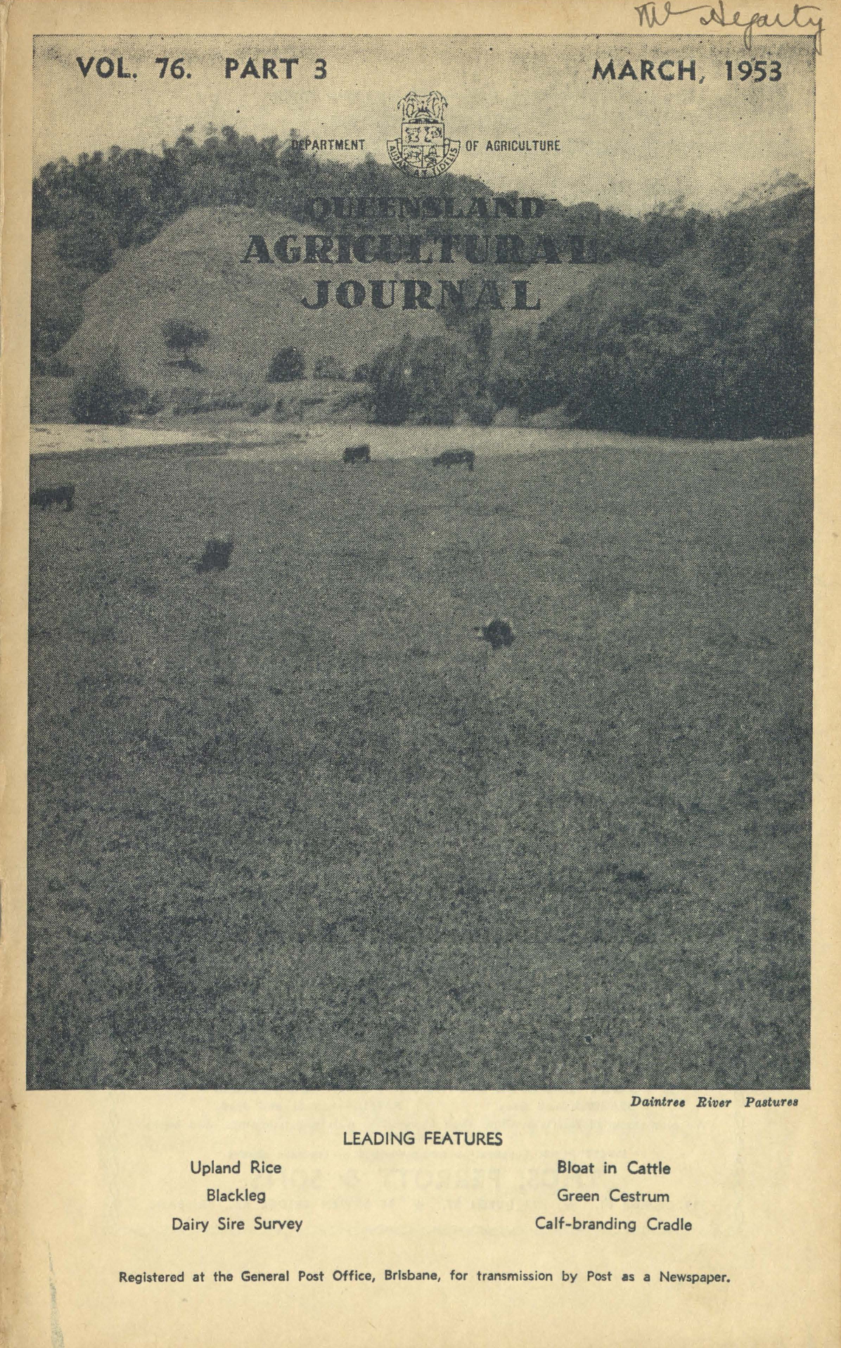 Queensland Agricultural Journal - March 1953