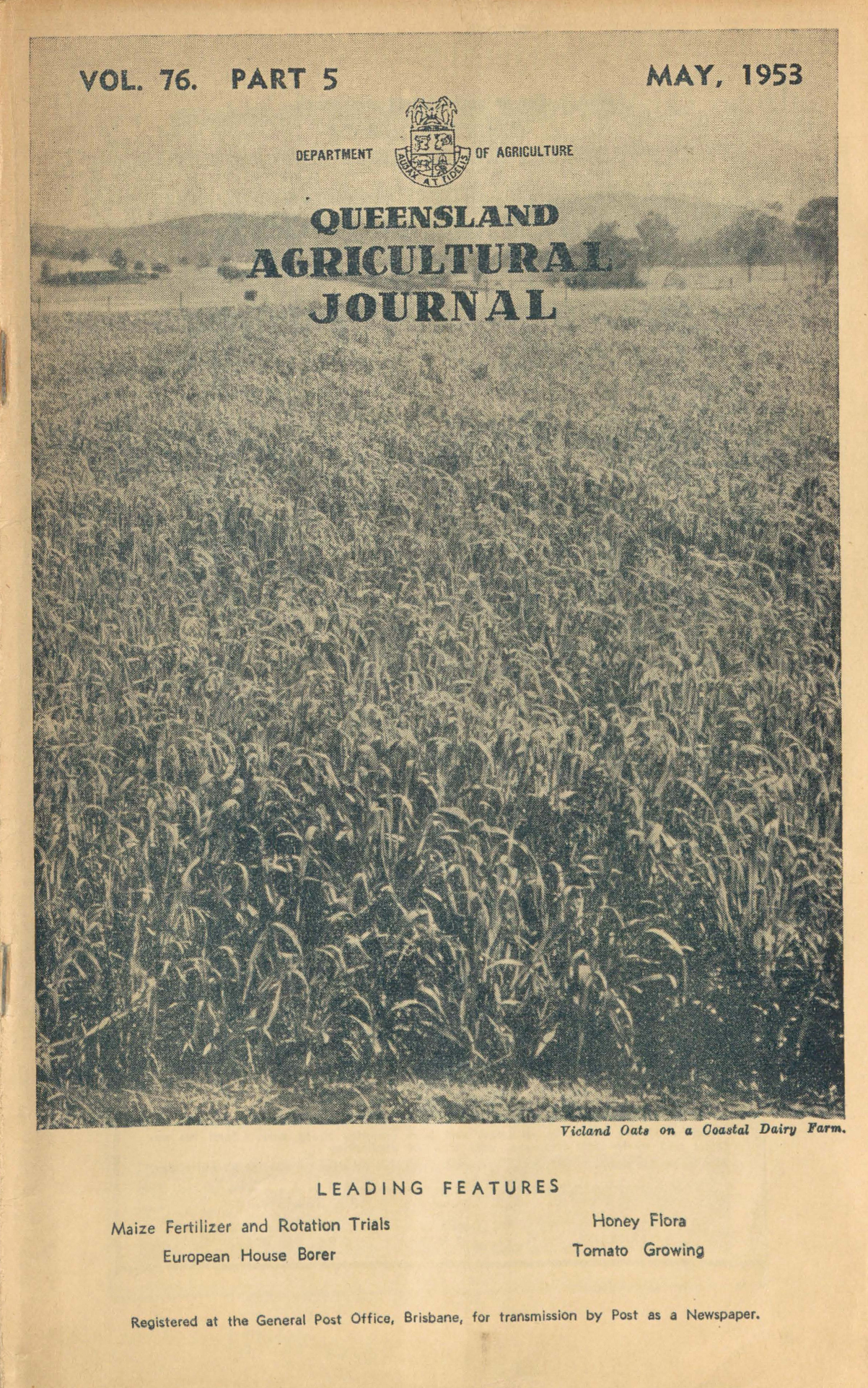 Queensland Agricultural Journal - May 1953