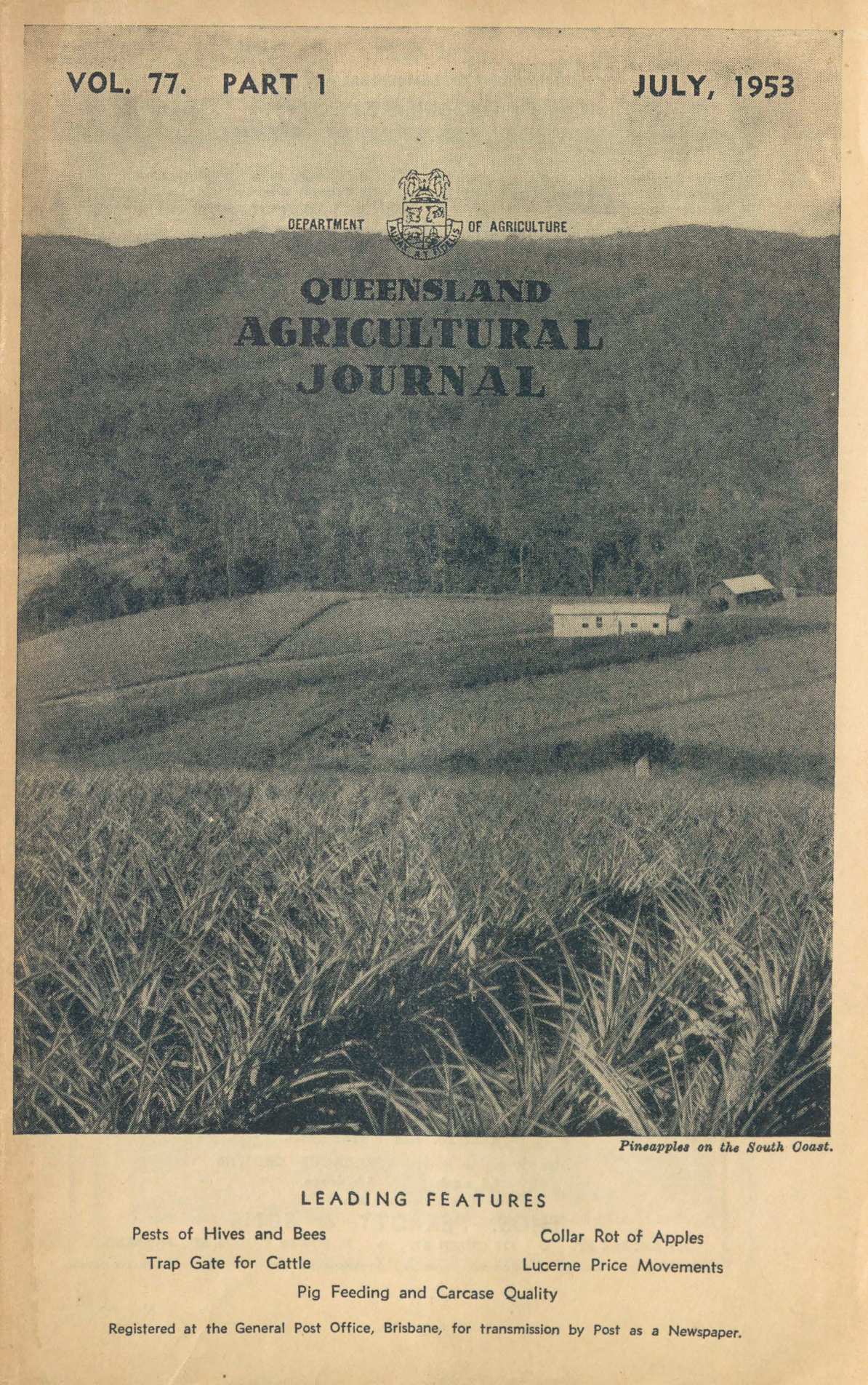 Queensland Agricultural Journal - July 1953