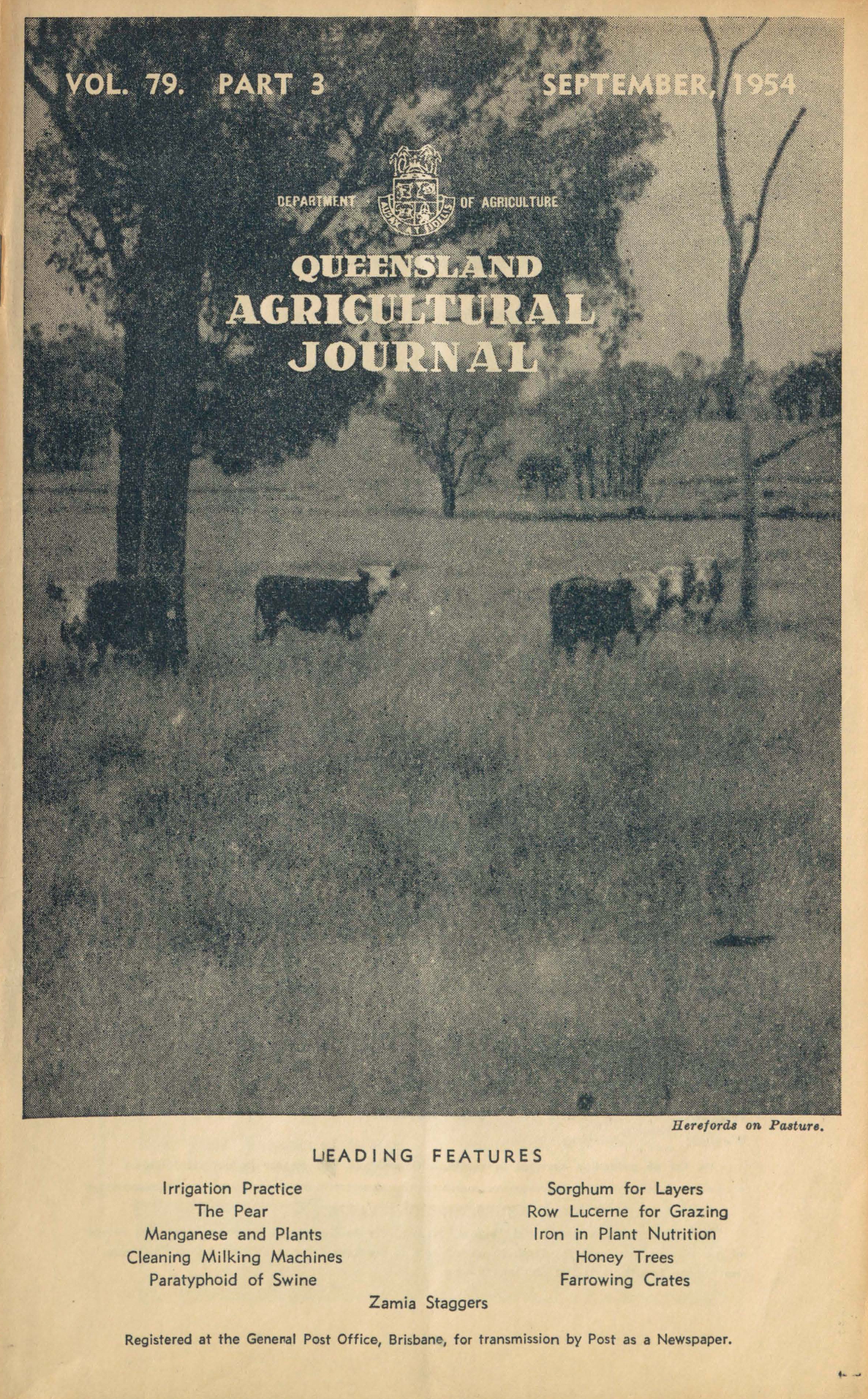 Queensland Agricultural Journal - September 1954