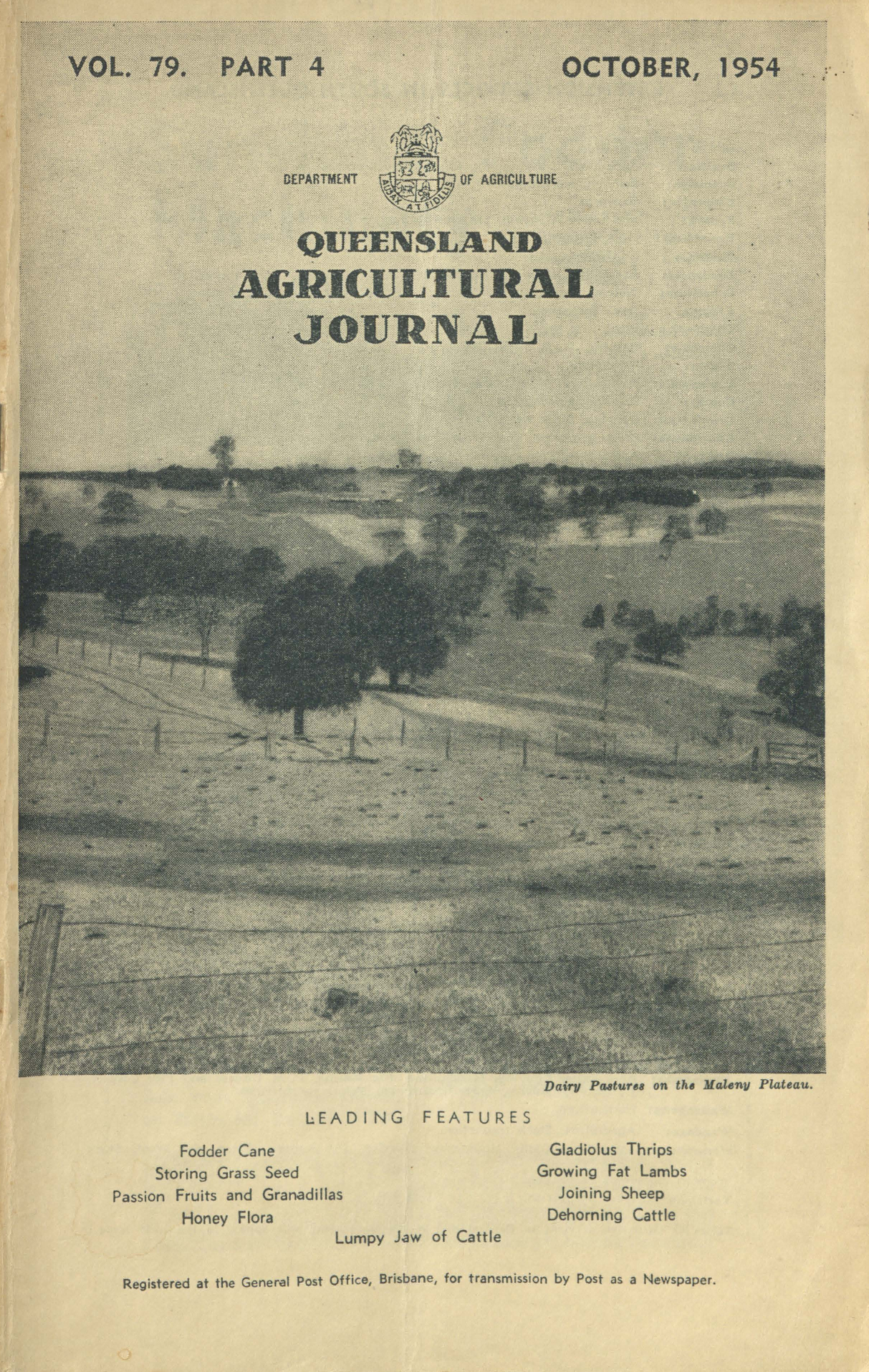 Queensland Agricultural Journal - October 1954