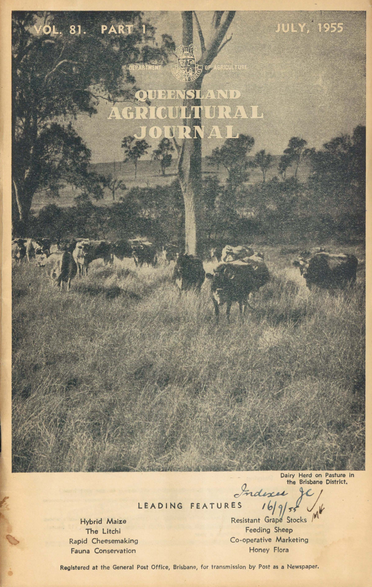 Queensland Agricultural Journal - July 1955