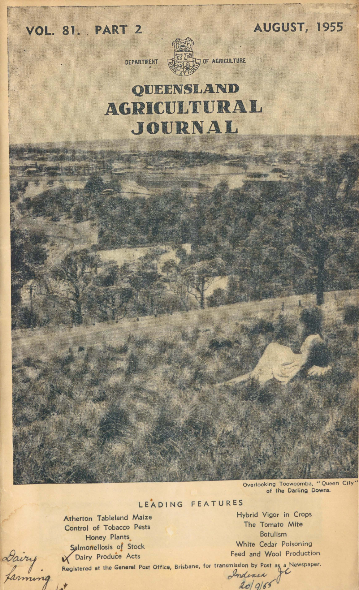 Queensland Agricultural Journal - August 1955