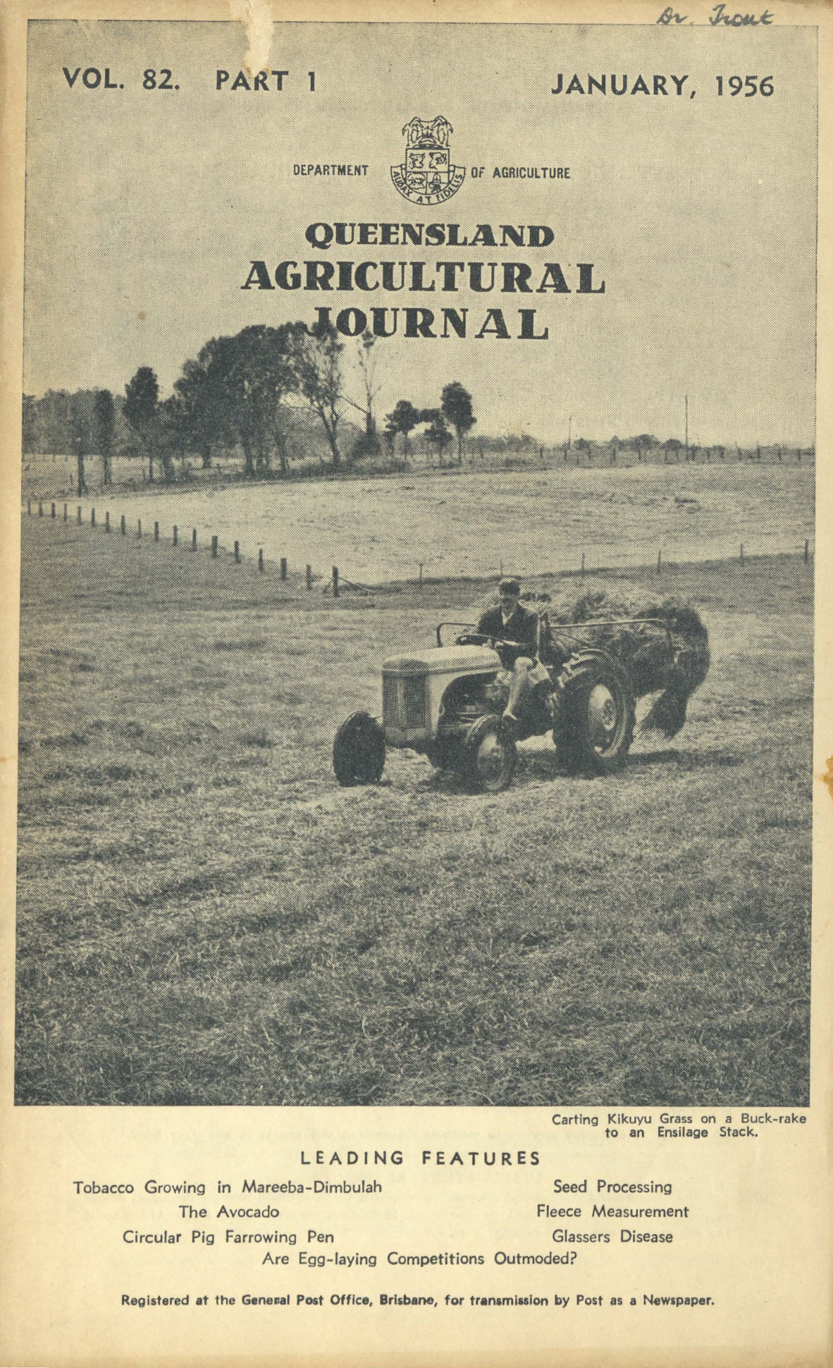 Queensland Agricultural Journal - January 1956
