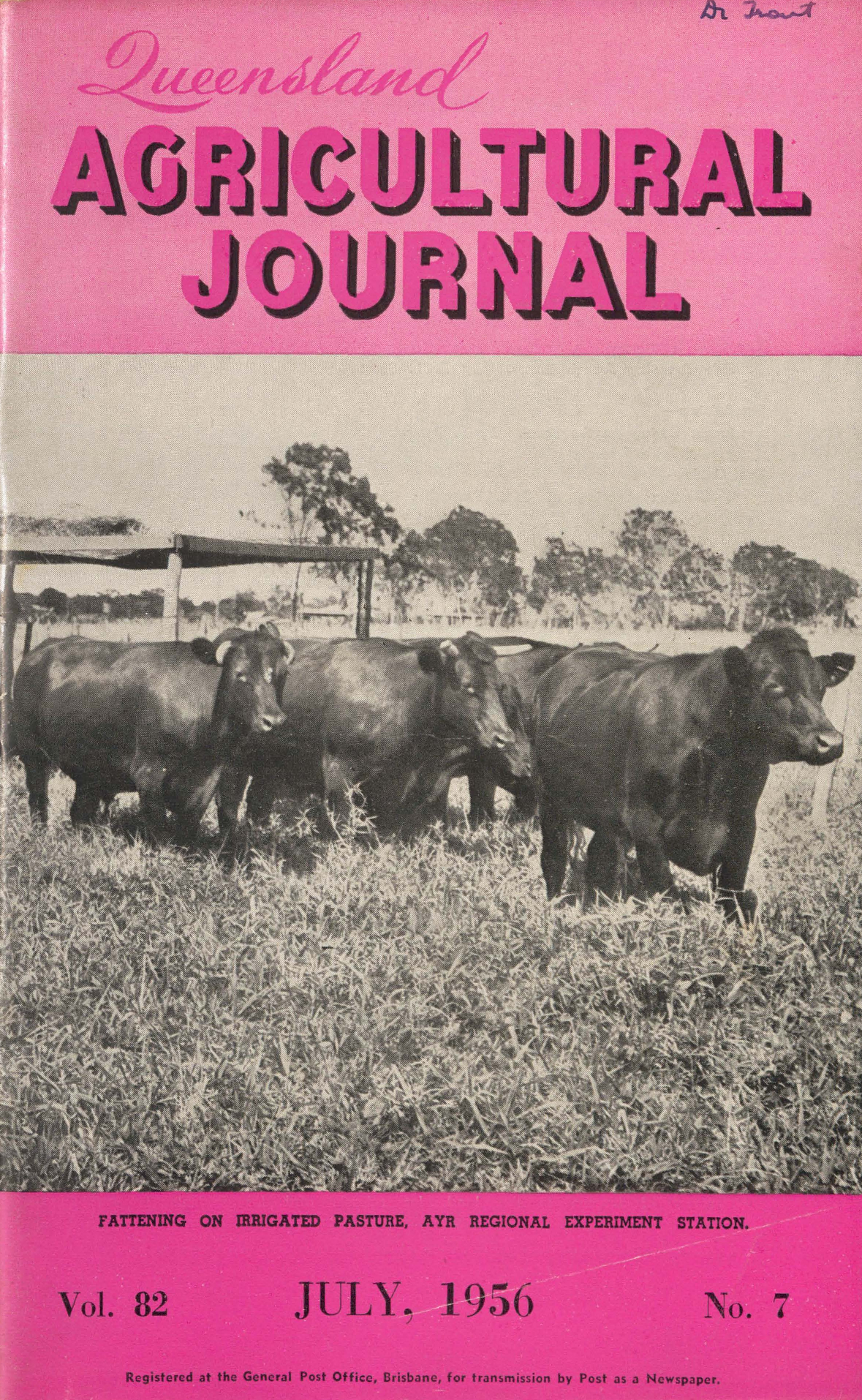 Queensland Agricultural Journal - July 1956