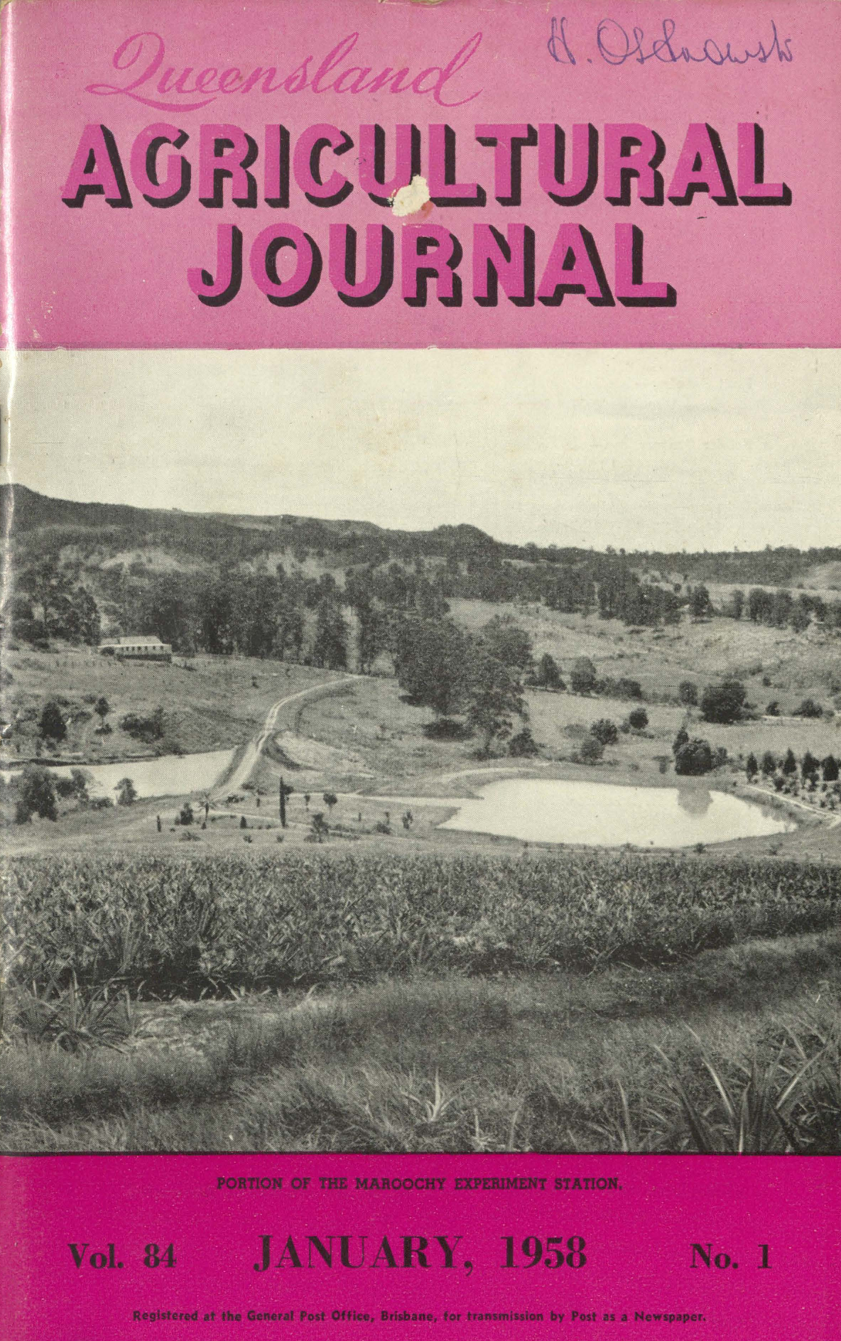 Queensland Agricultural Journal - January 1958