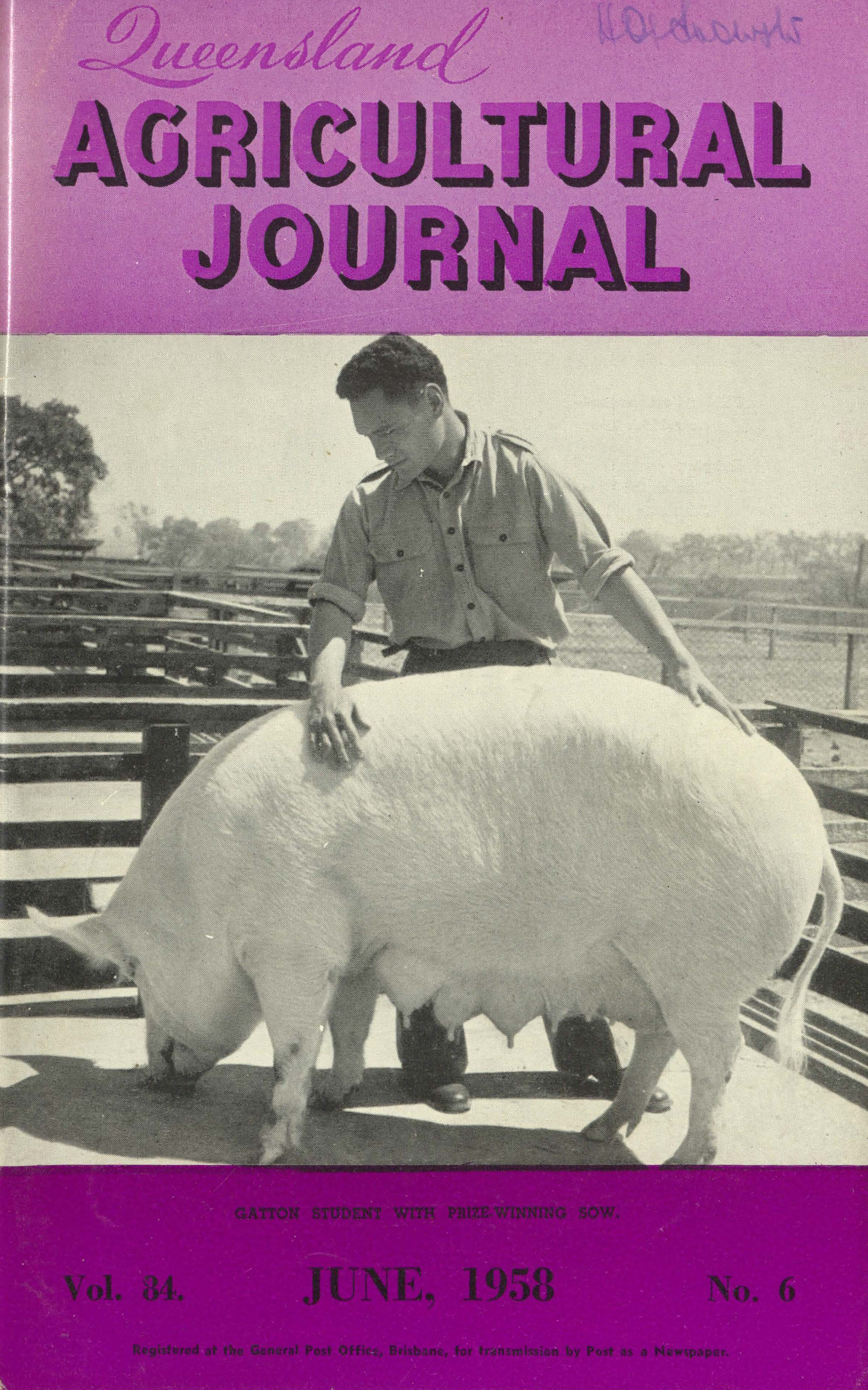 Queensland Agricultural Journal - June 1958