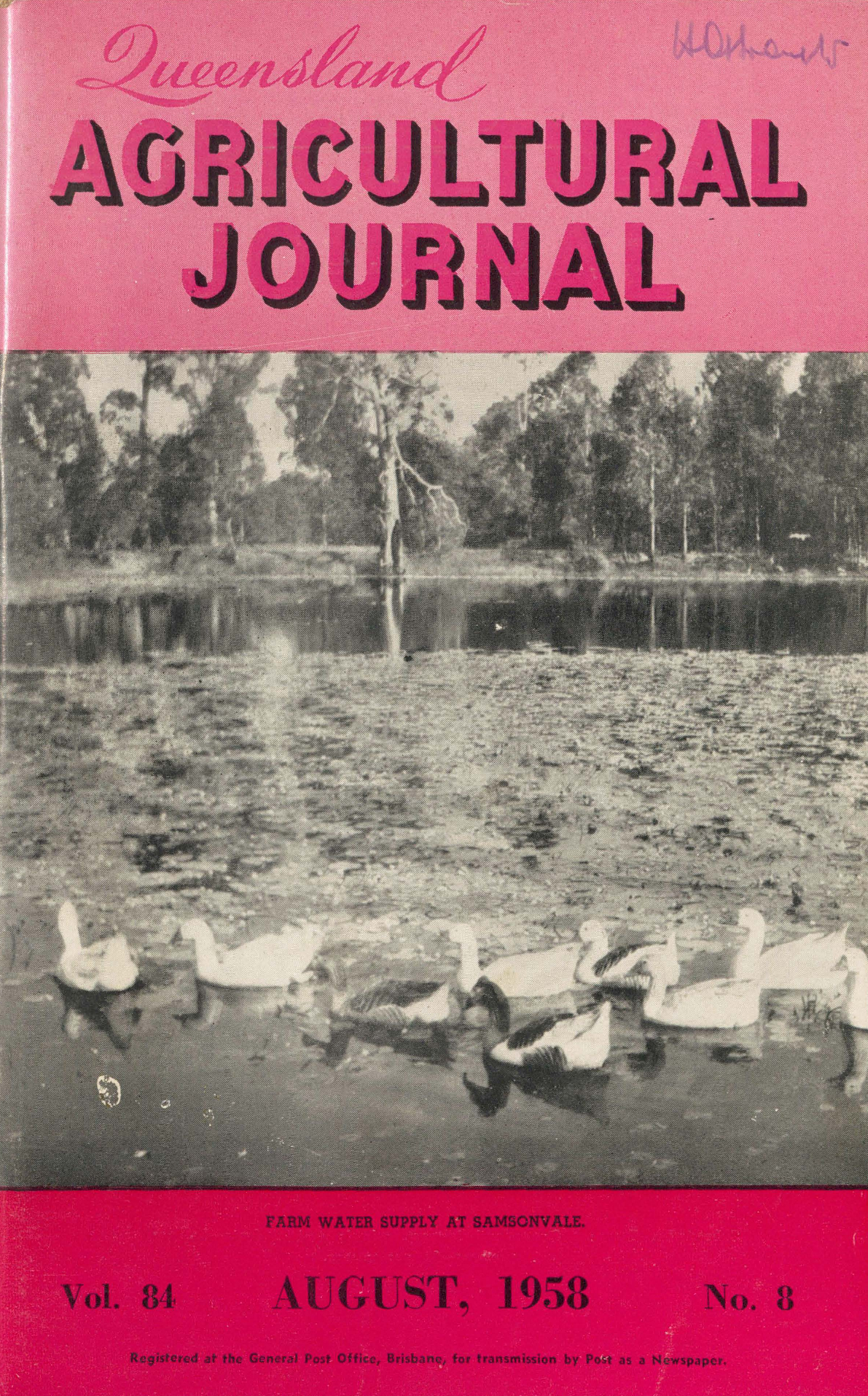 Queensland Agricultural Journal - August 1958