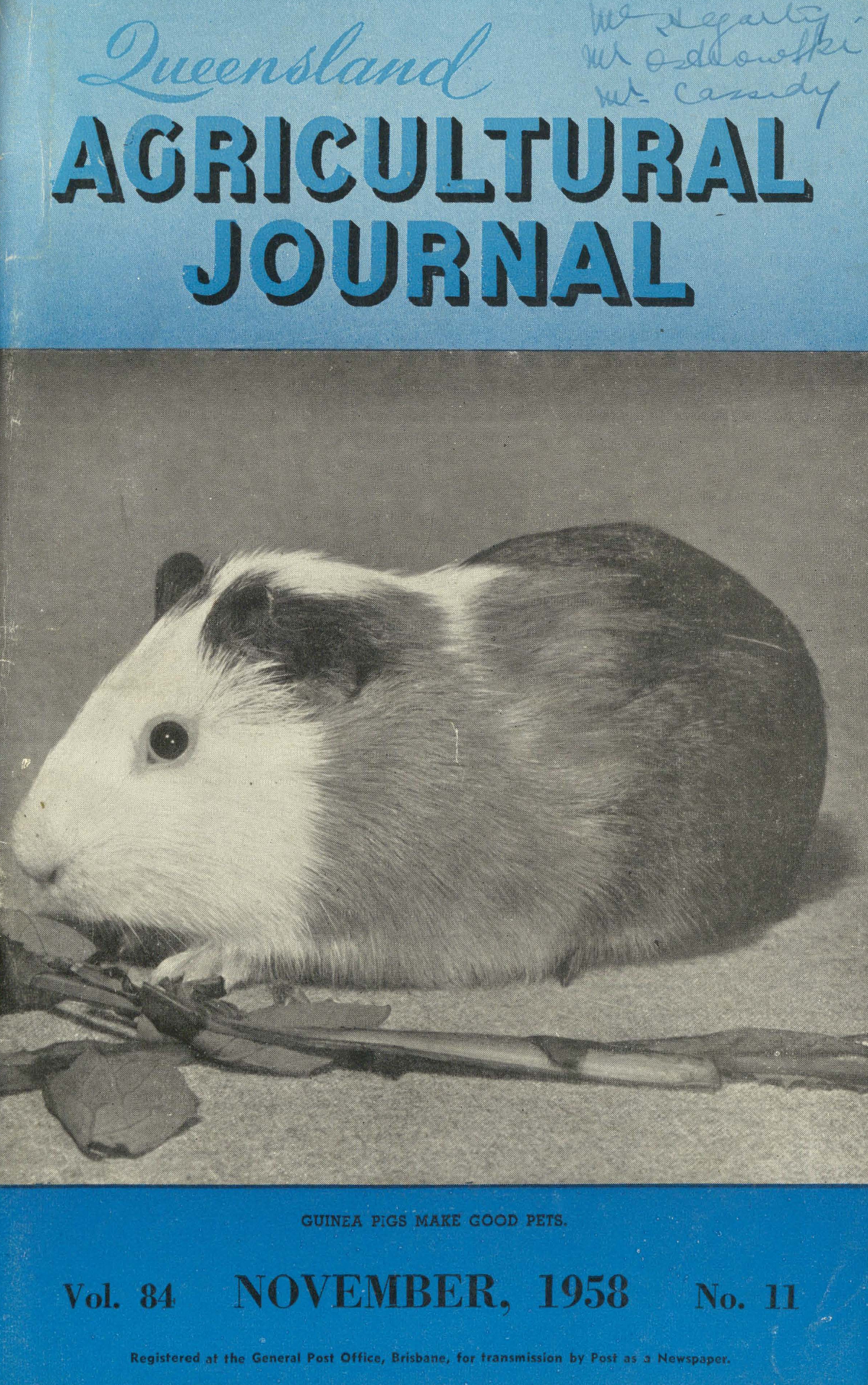 Queensland Agricultural Journal - November 1958