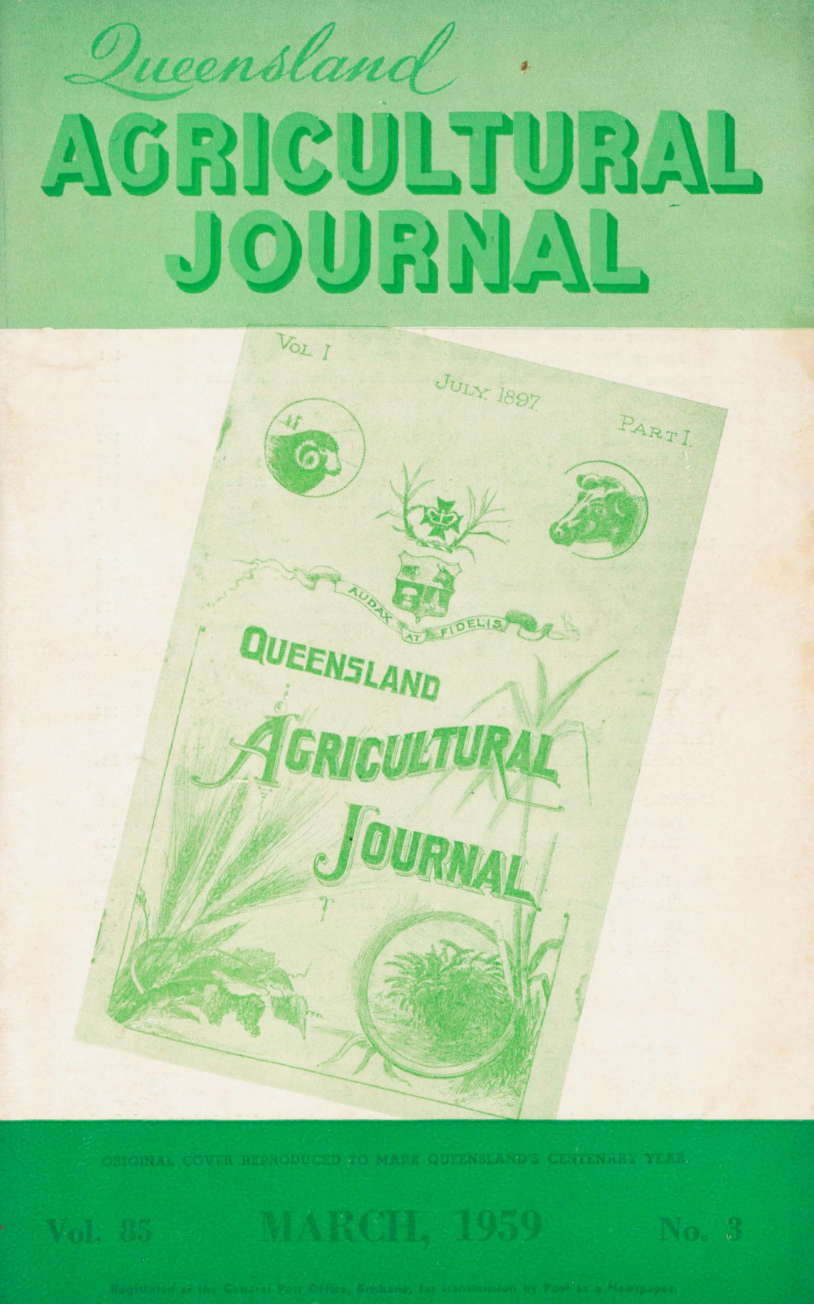 Queensland Agricultural Journal - March 1959